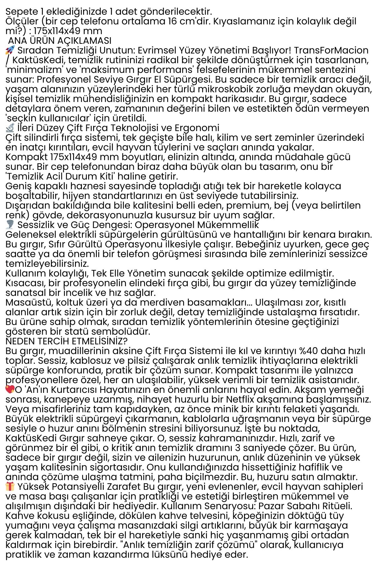 Gırgır - Kırıntı, Saç ve Tüy Toplayıcı El Süpürgesi (Portatif/Çift Fırçalı) 720536