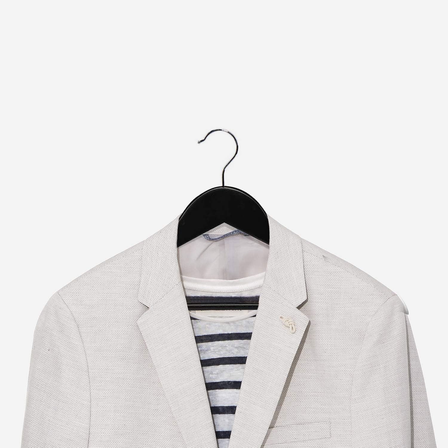 10'lu Lüks Siyah Elbise Ceket Askısı - Ergonomik & Kaymaz Plastik Askı Seti -  Ahşap Görünümlü 722535