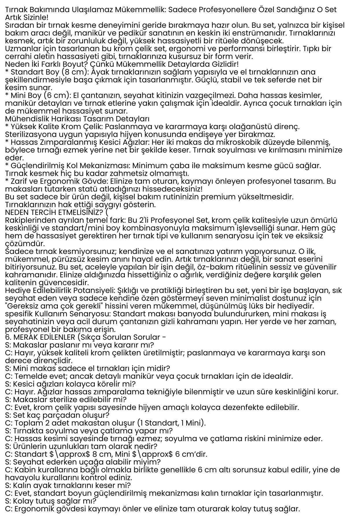 2 li set Jagger Alman Tip Tırnak Makası Seti | Keskin ve Ergonomik Paslanmaz Çelik 717964