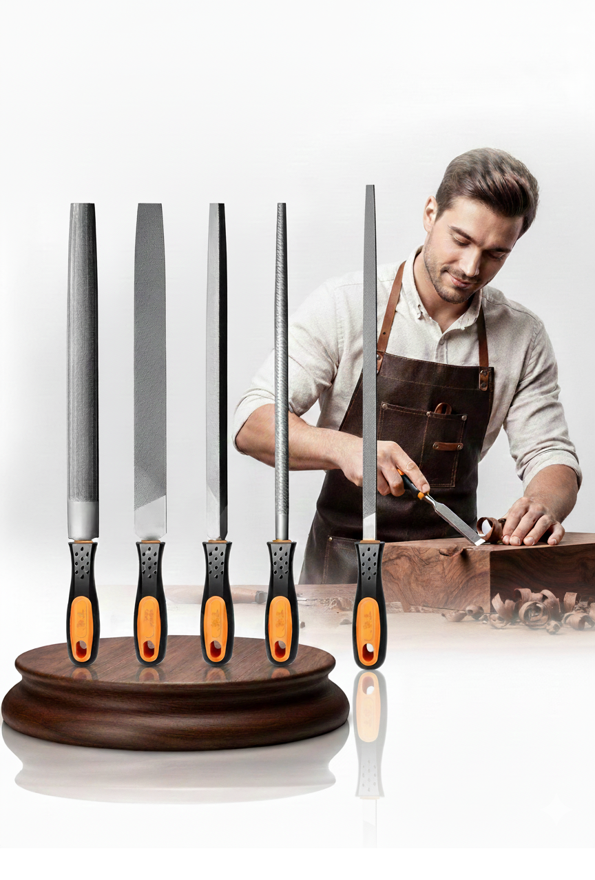 5’li Profesyonel El Eğesi ve Törpü Seti - Ahşap Törpüsü - Ağaç Törpüsü Endüstriyel Karbon Çelik 722558