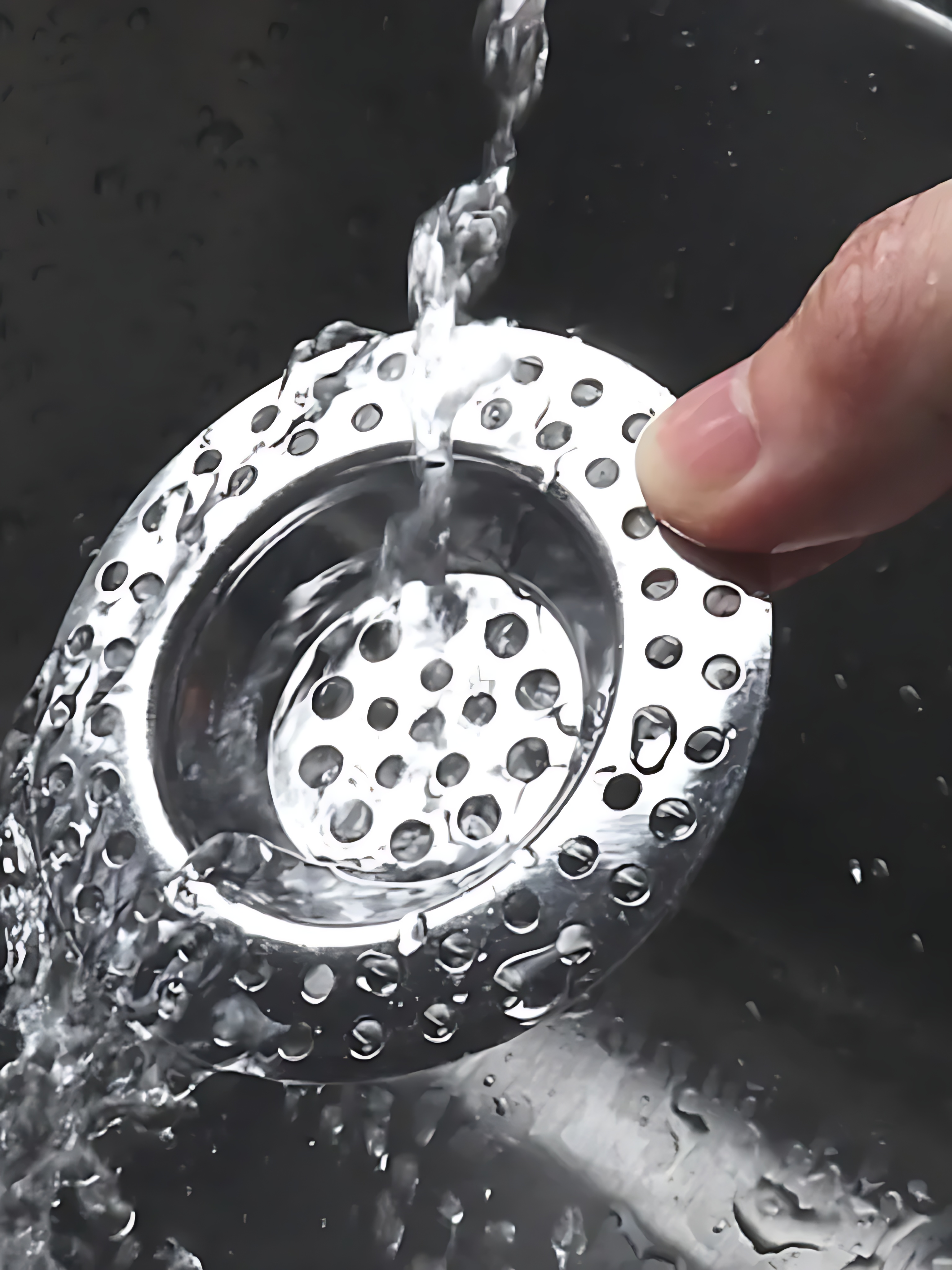 Evye Süzgeci 7.1 cm Paslanmaz Çelik  - Mutfak Lavabo Gider Süzgeci Seti Tıkanma Önleyici 716326