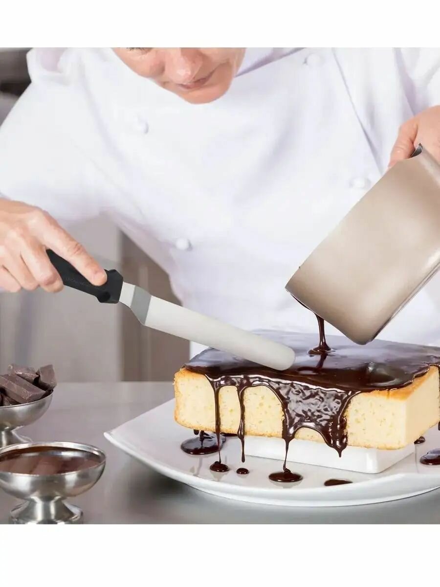 Profesyonel Pasta Hazırlama ve Şekillendirme Spatulası 304 Paslanmaz Çelik 722560