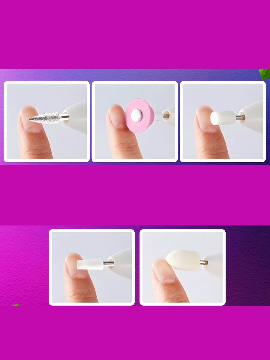 Profesyonel 5 Başlıklı Pilli Manikür Pedikür Seti - Güçlü Motorlu Tırnak Törpü ve Parlatıcı Bakım Kiti 721510