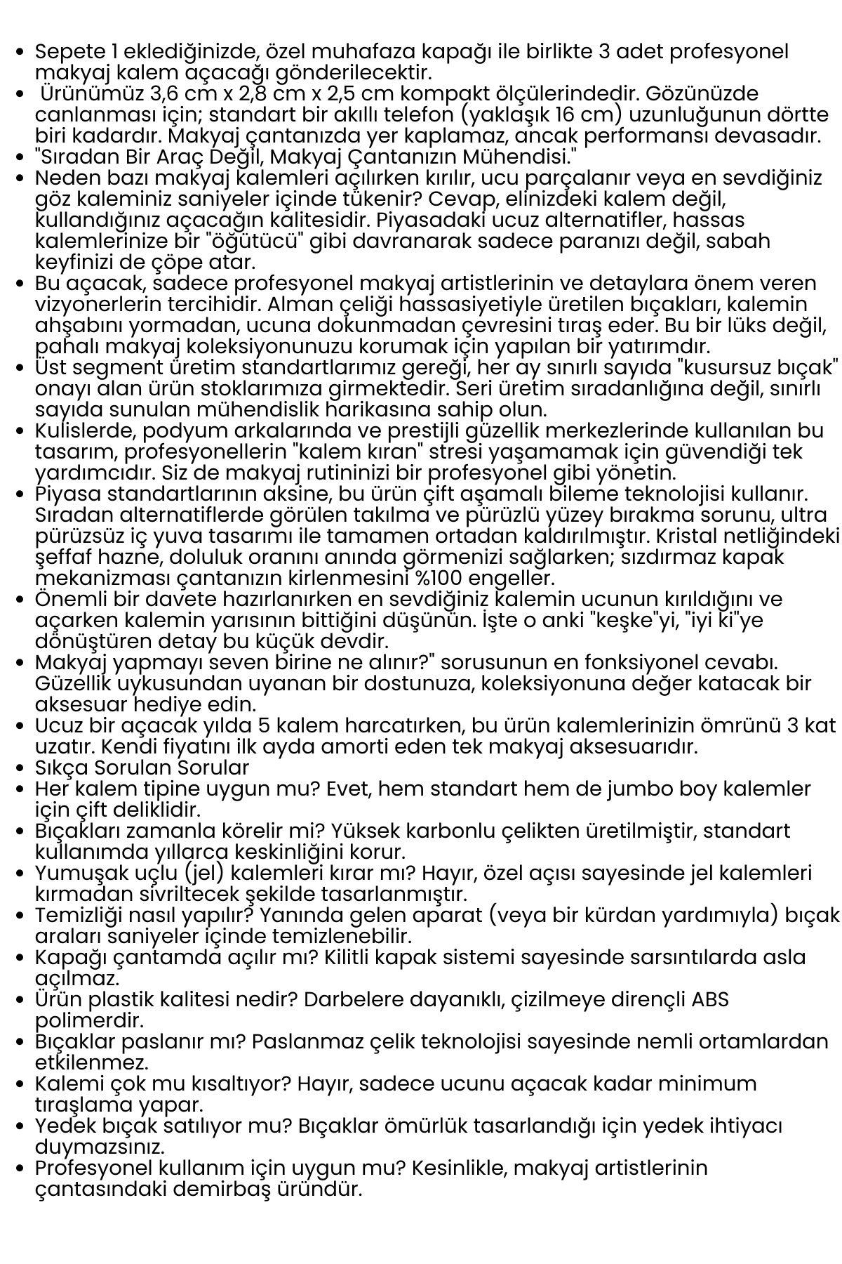3'lü Profesyonel Çift Bıçaklı Makyaj Kalemi Açacağı - Alman Çeliği Keskinliği & Şeffaf Hazneli 722565