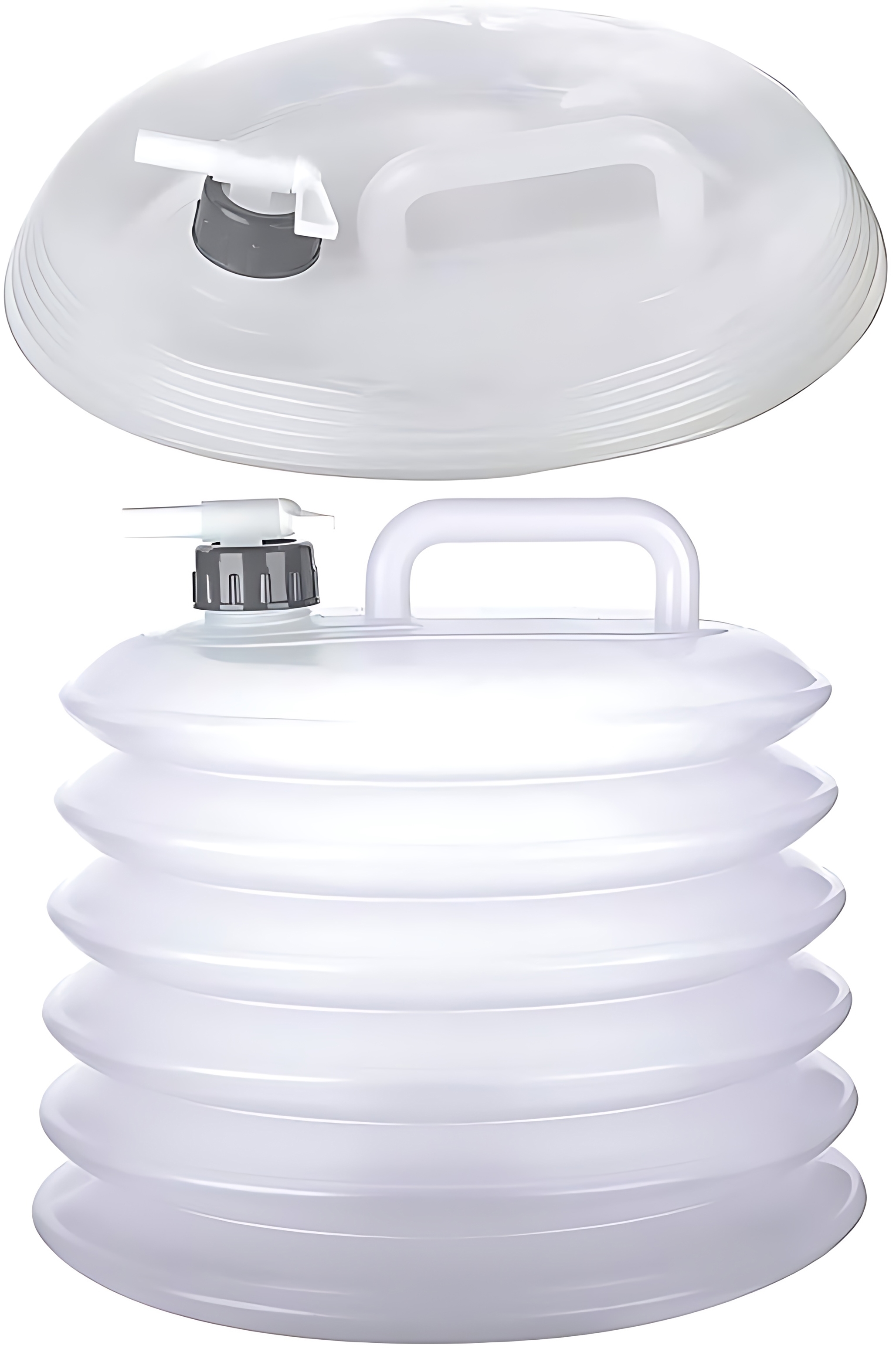 Akordiyon Bidon - Katlanabilir Lüks Su Taşıma Ünitesi | 10L Şeffaf Tasarım 722568