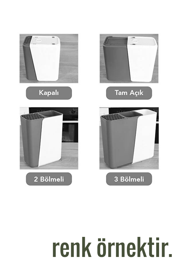 Akıllı Sürgülü Bıçaklık ve Kaşıklık Organizeri - Ayarlanabilir Tezgah Üstü Mutfak Düzenleyici 722571