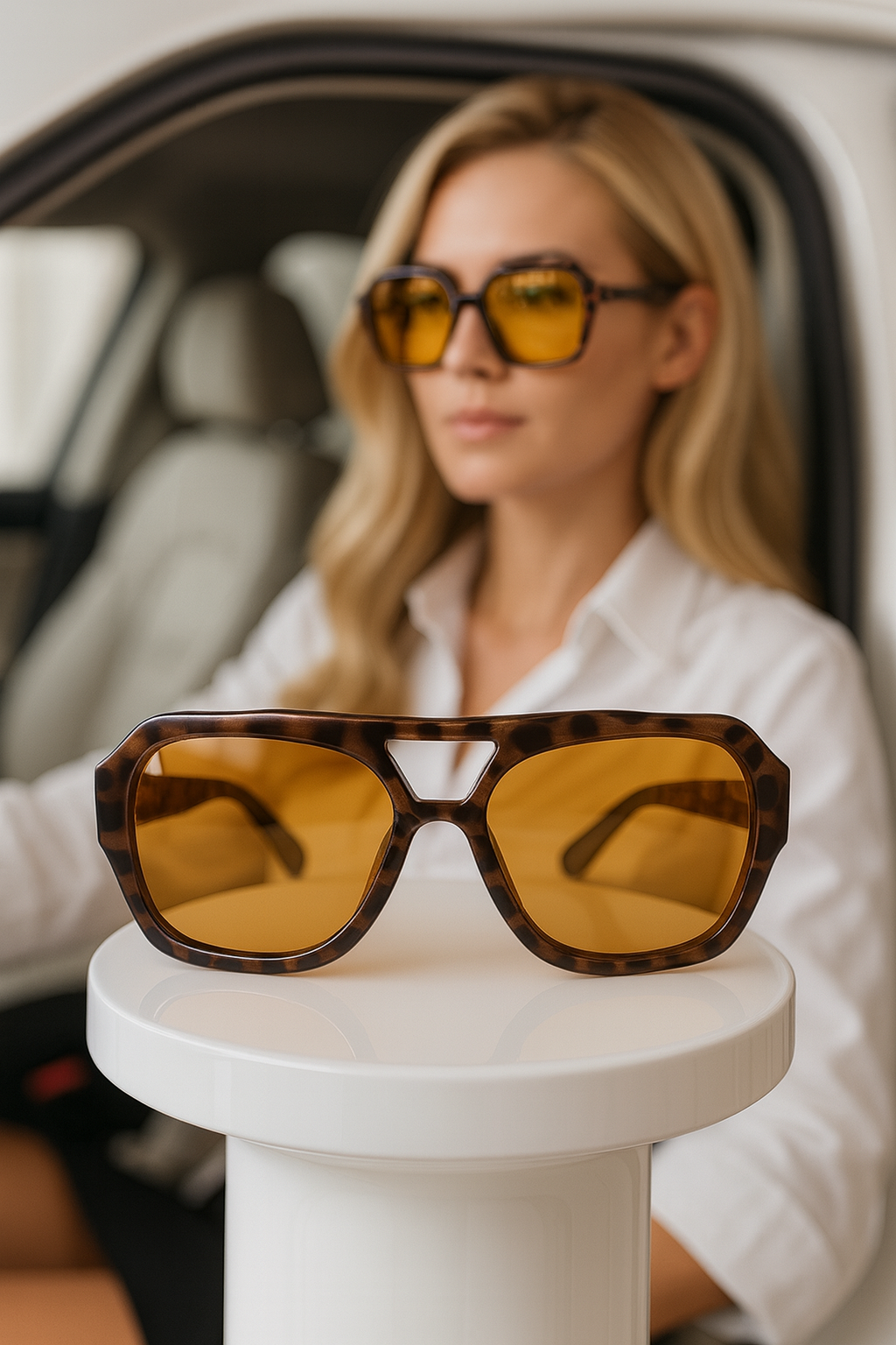 Premium Gece ve Gündüz Görüş Kadın Sürüş Gözlüğü - Anti-Refle Lüks Tasarım 722574