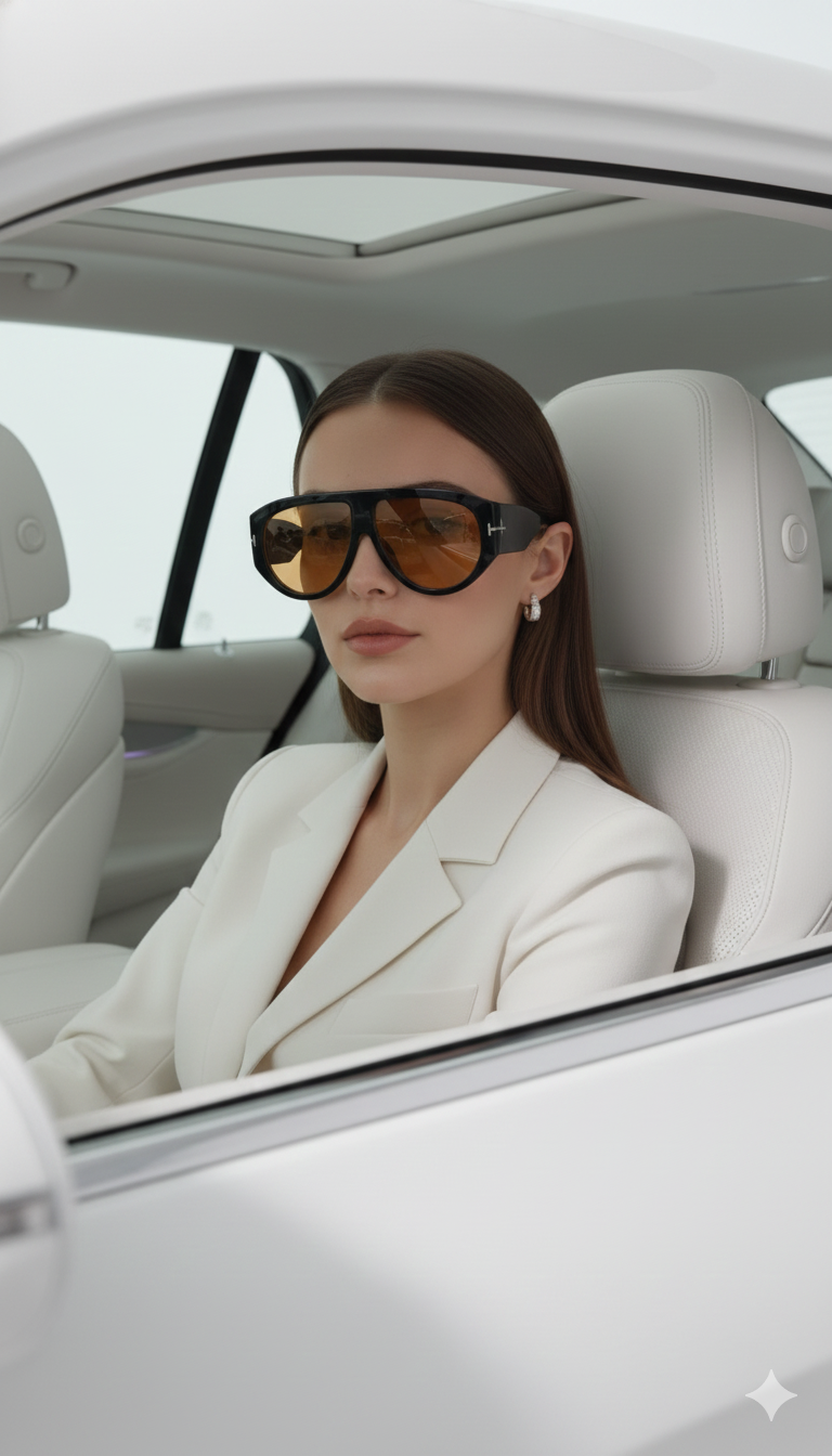 Premium Gece ve Gündüz Görüş Kadın Sürüş Gözlüğü - Anti-Refle Lüks Tasarım 722575