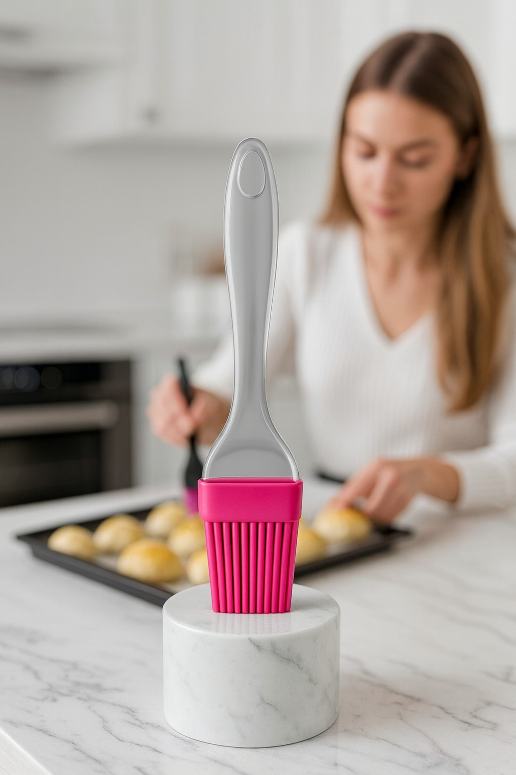 Silikon Yumurta ve Yağlama Fırçası- Isıya Dayanıklı Kompakt Mutfak Yardımcısı 722587