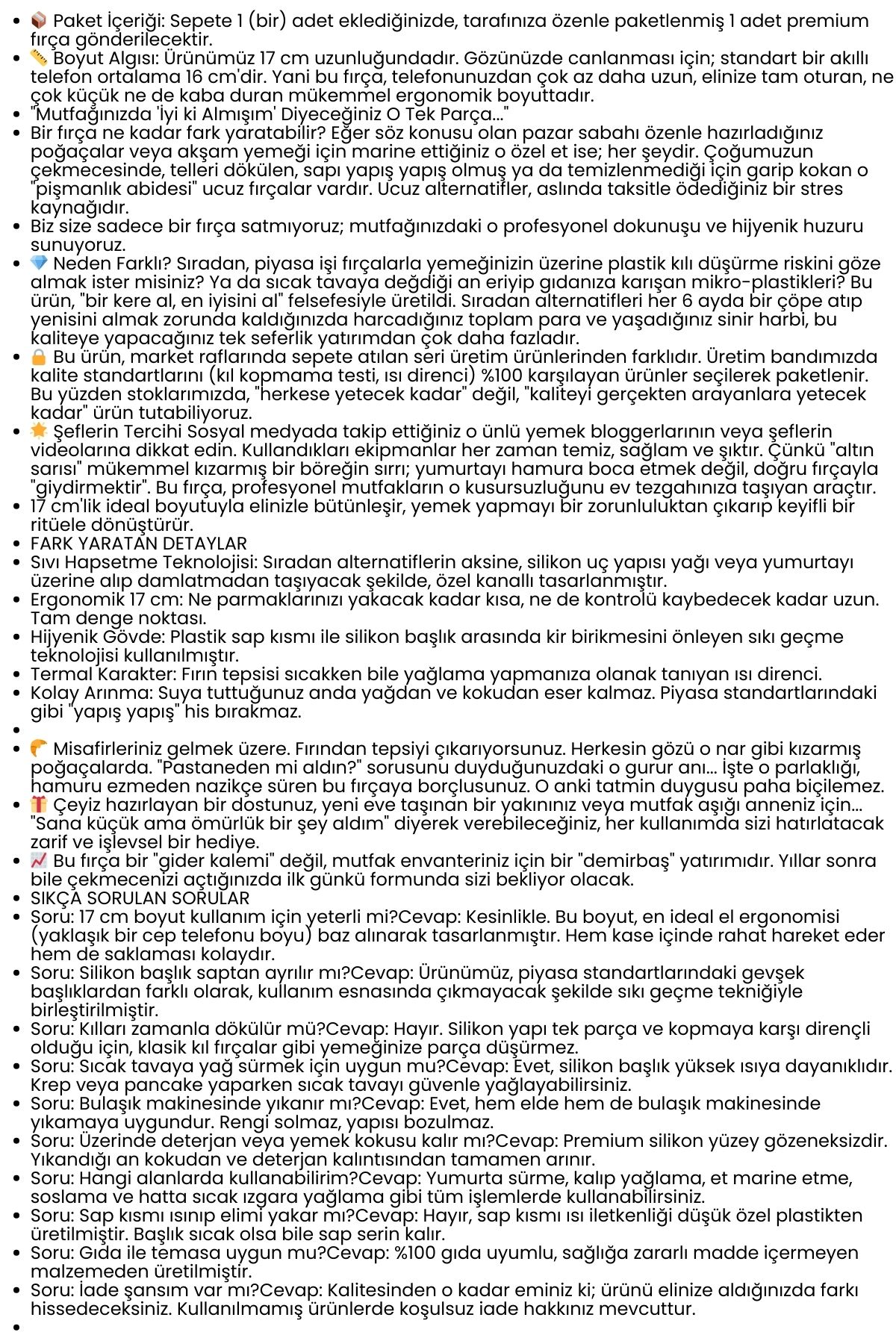 Silikon Yumurta ve Yağlama Fırçası- Isıya Dayanıklı Kompakt Mutfak Yardımcısı 722587