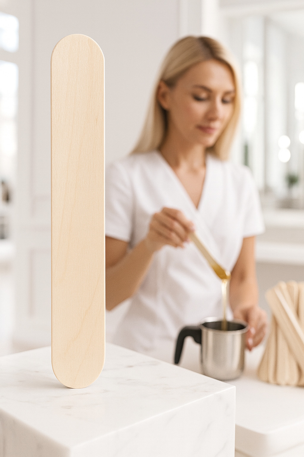 Steril Ahşap Abeslang Dil Çubuğu - 100 Adet | Profesyonel Klinik Tip, Pürüzsüz Dokulu  Dayanıklı 722591