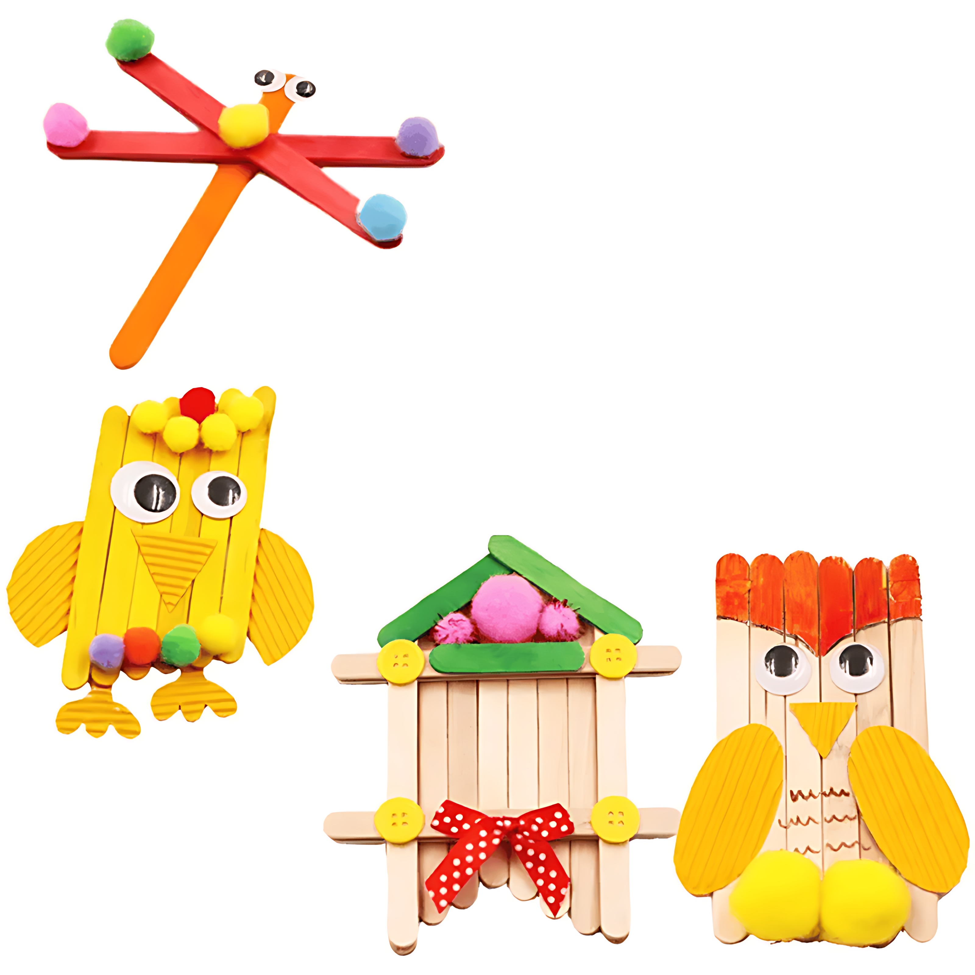 Steril Ahşap Boyanabilir Oyun Çubukları 100 Adet  Pürüzsüz Dokulu  Dayanıklı 14 cm 722592