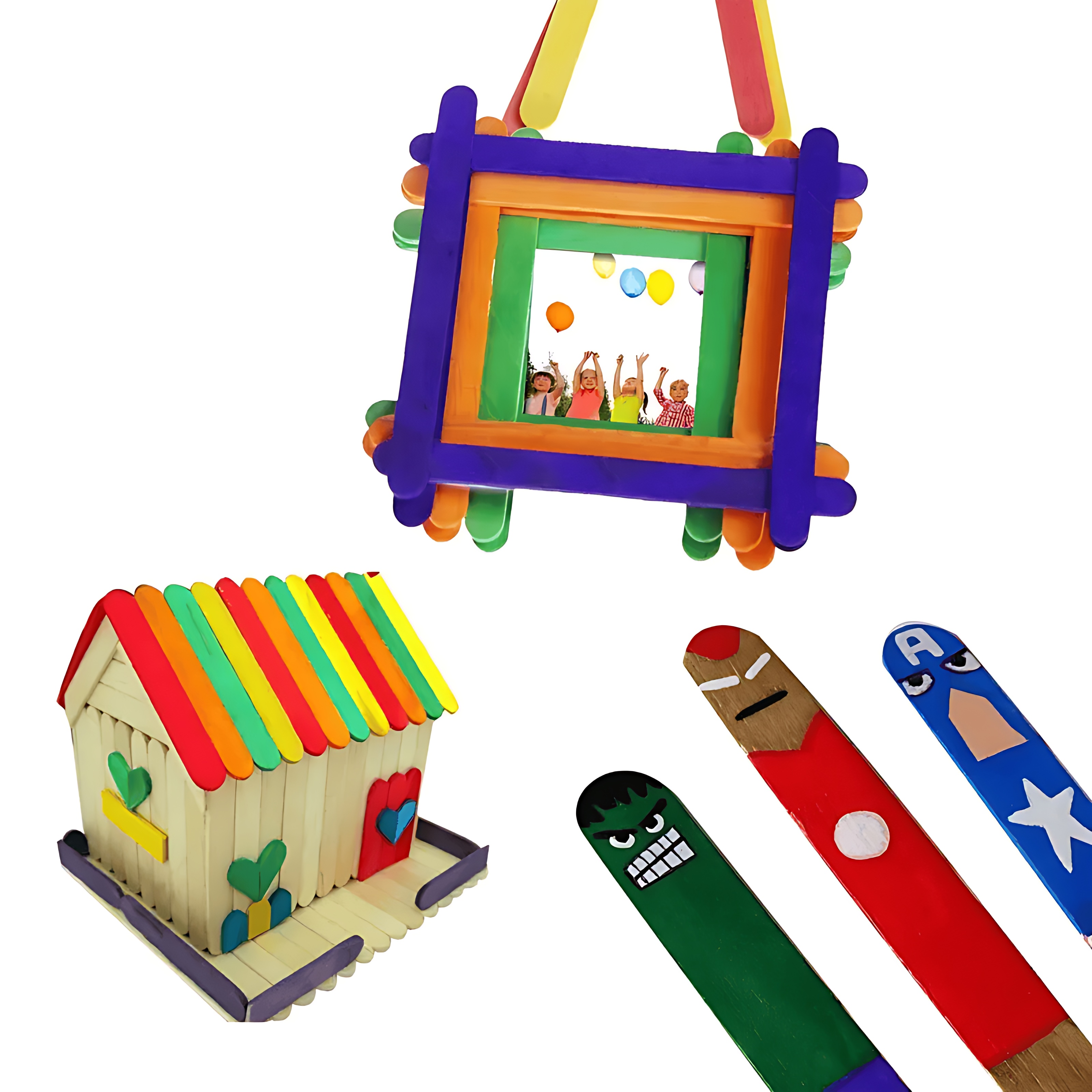 Steril Ahşap Boyanabilir Oyun Çubukları 100 Adet  Pürüzsüz Dokulu  Dayanıklı 14 cm 722592