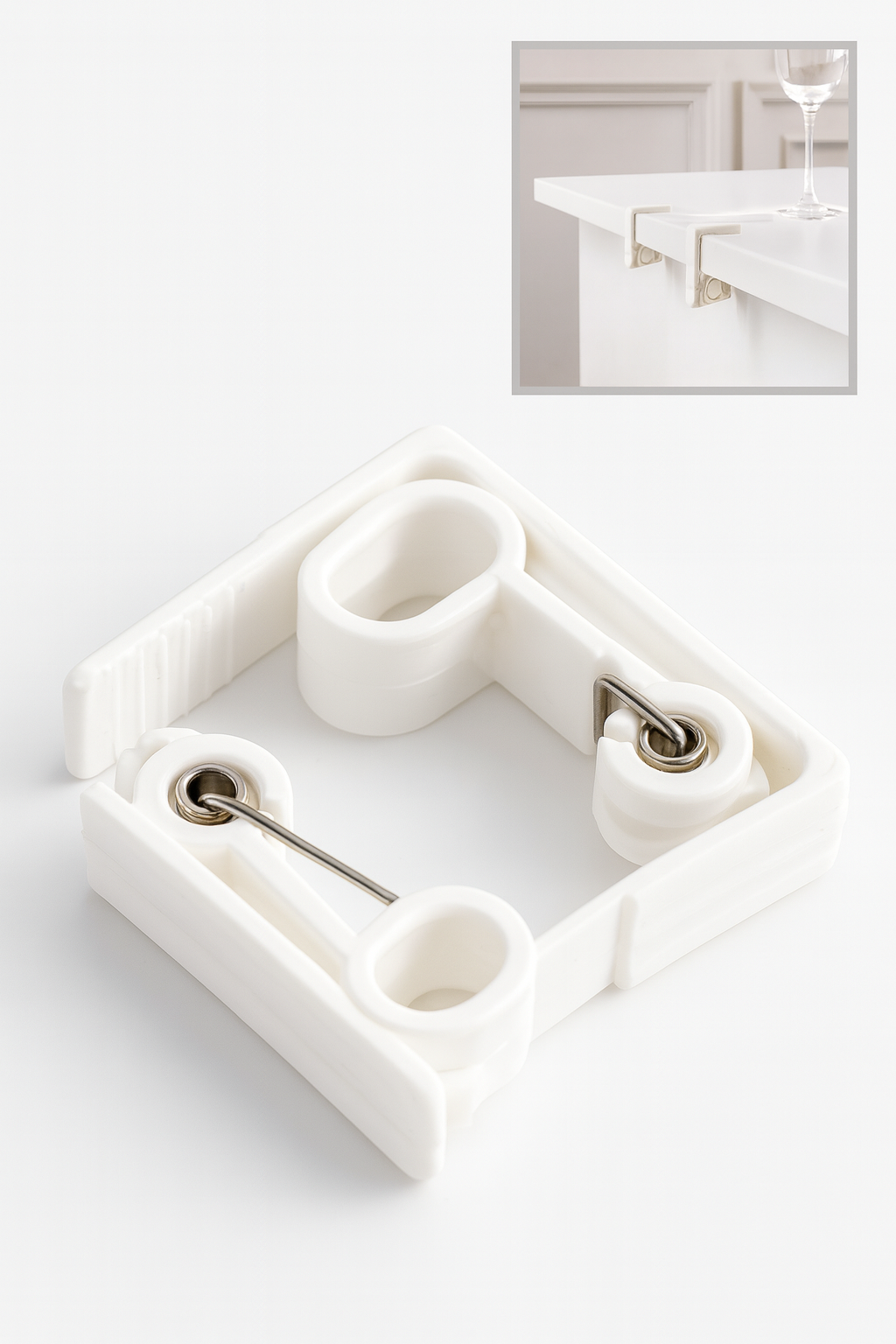 Masa Örtüsü Mandalı Kavisli Plastik 2'li Yaylı Klips 