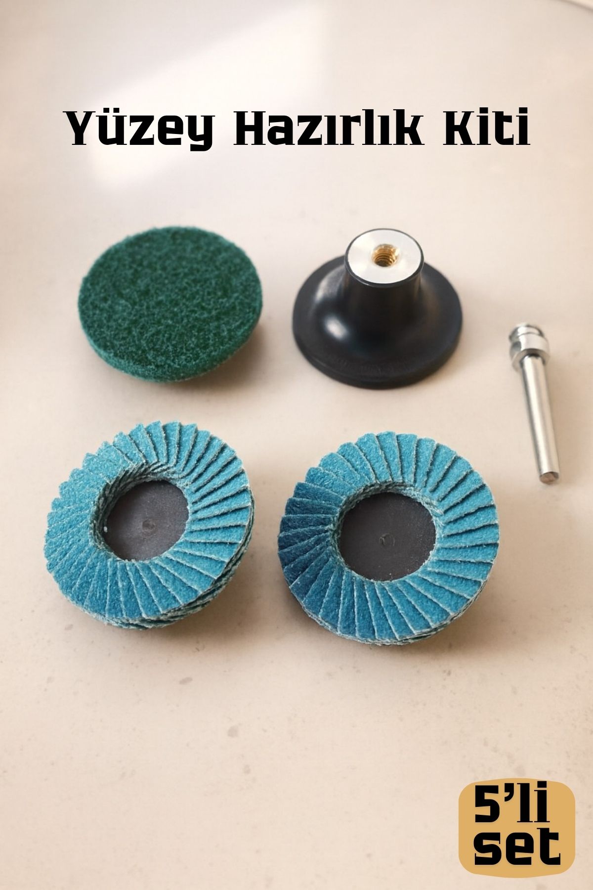 Profesyonel Yüzey Hazırlık Kiti: 50mm Zirkon Zımpara & Yüzey Disk Seti 