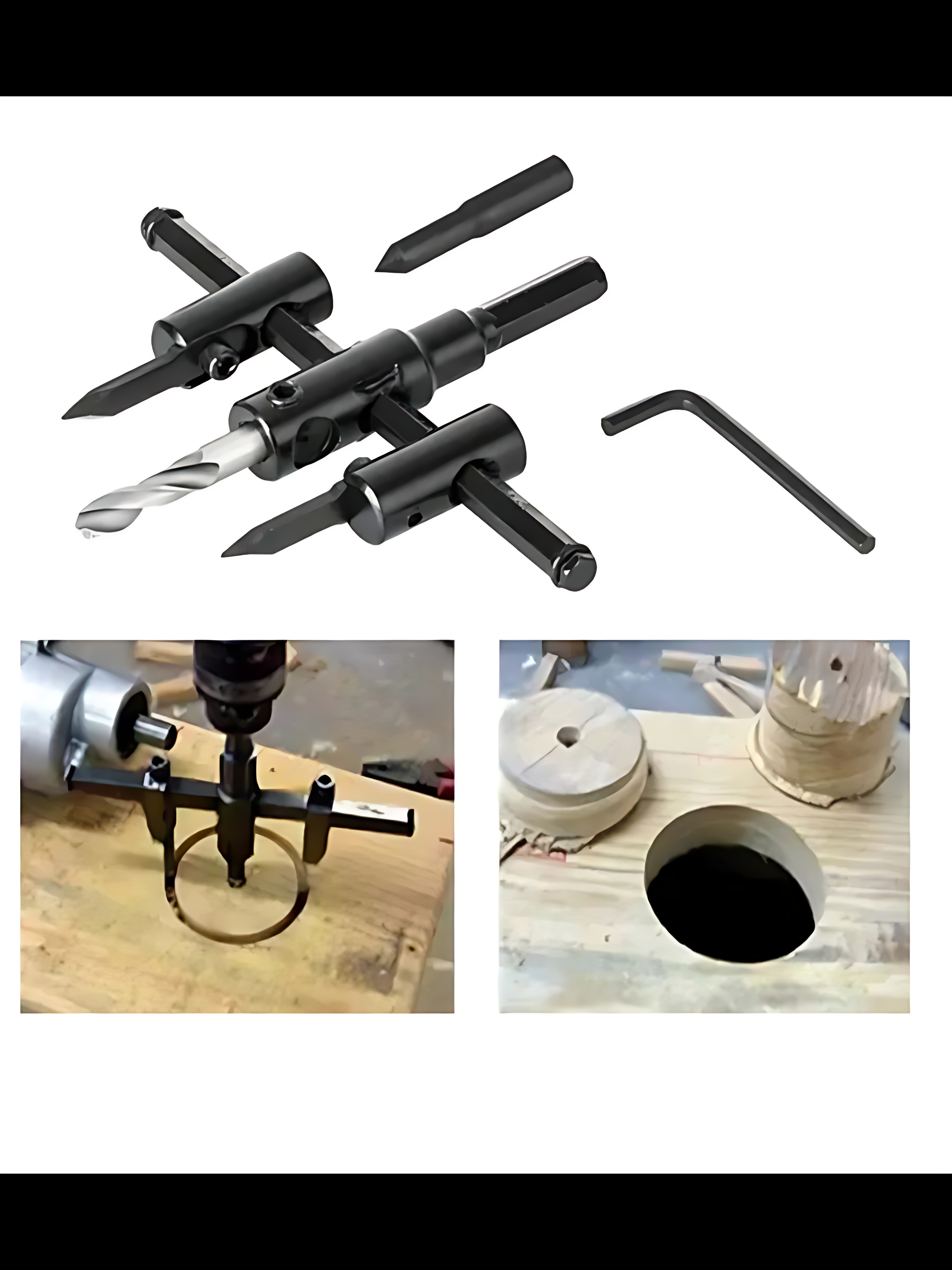 Profesyonel Ayarlı Daire Kesici Panç Seti (30-120mm) - Tungsten Çelik Uçlu Hassas Delme Seti 722604