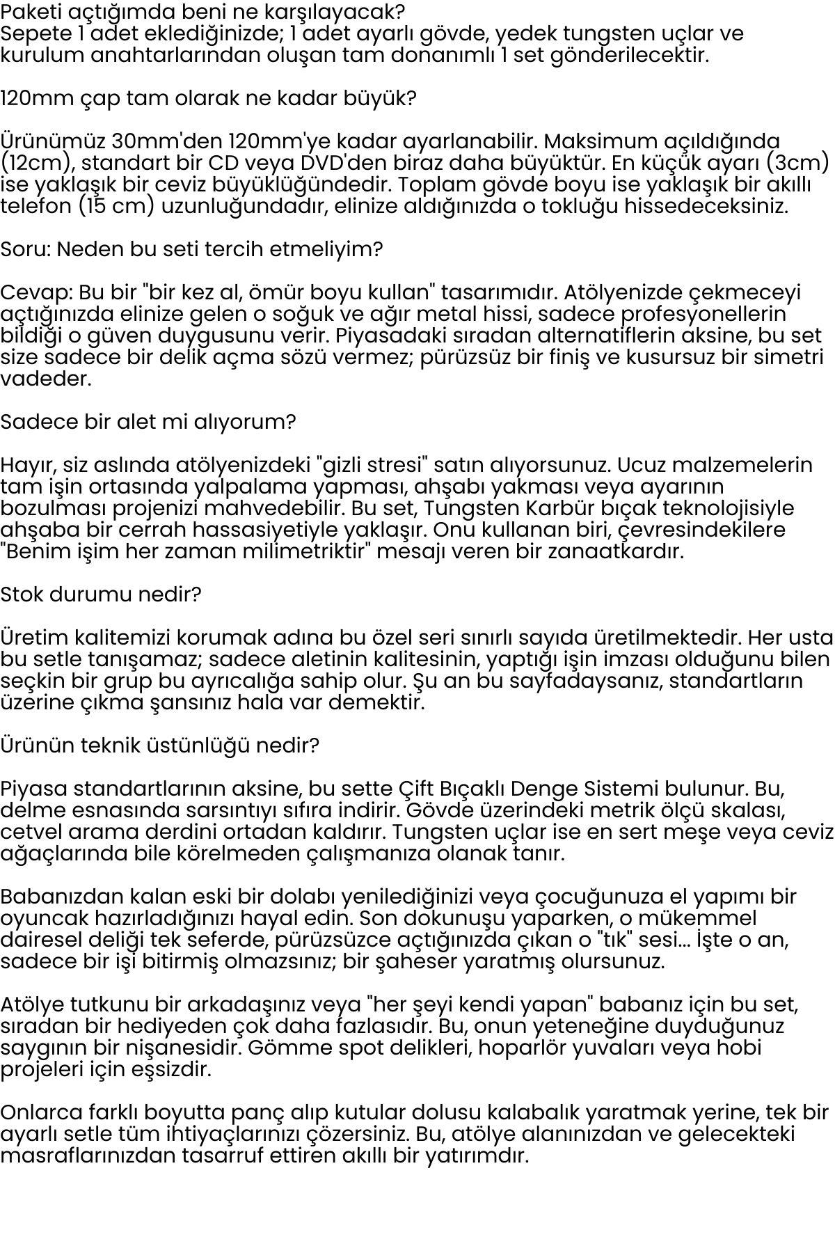 Profesyonel Ayarlı Daire Kesici Panç Seti (30-120mm) - Tungsten Çelik Uçlu Hassas Delme Seti 722604