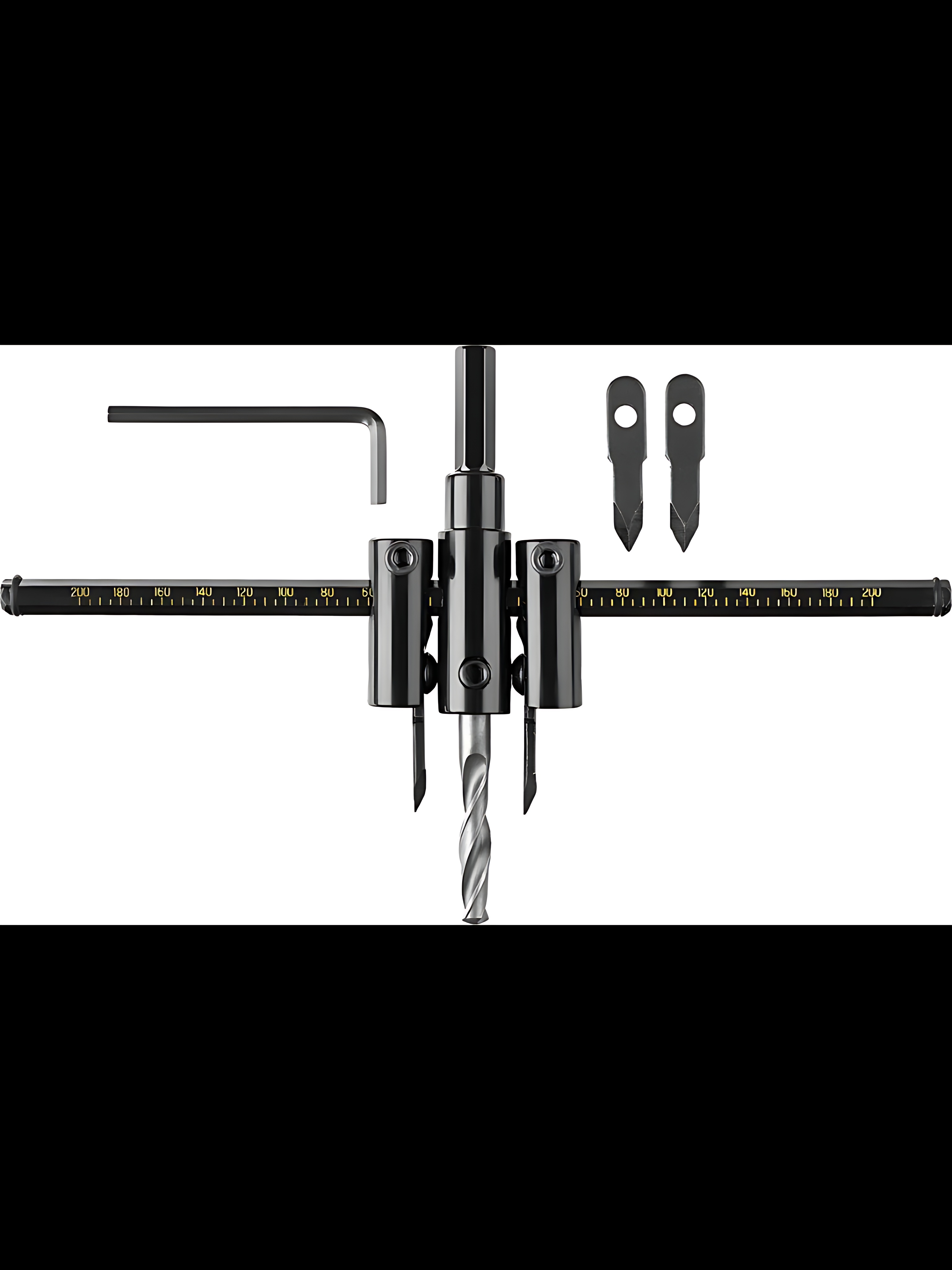 Profesyonel Ayarlı Daire Kesici Panç Seti (40-200mm) - Tungsten Çelik Uçlu Hassas Delme Seti 722605