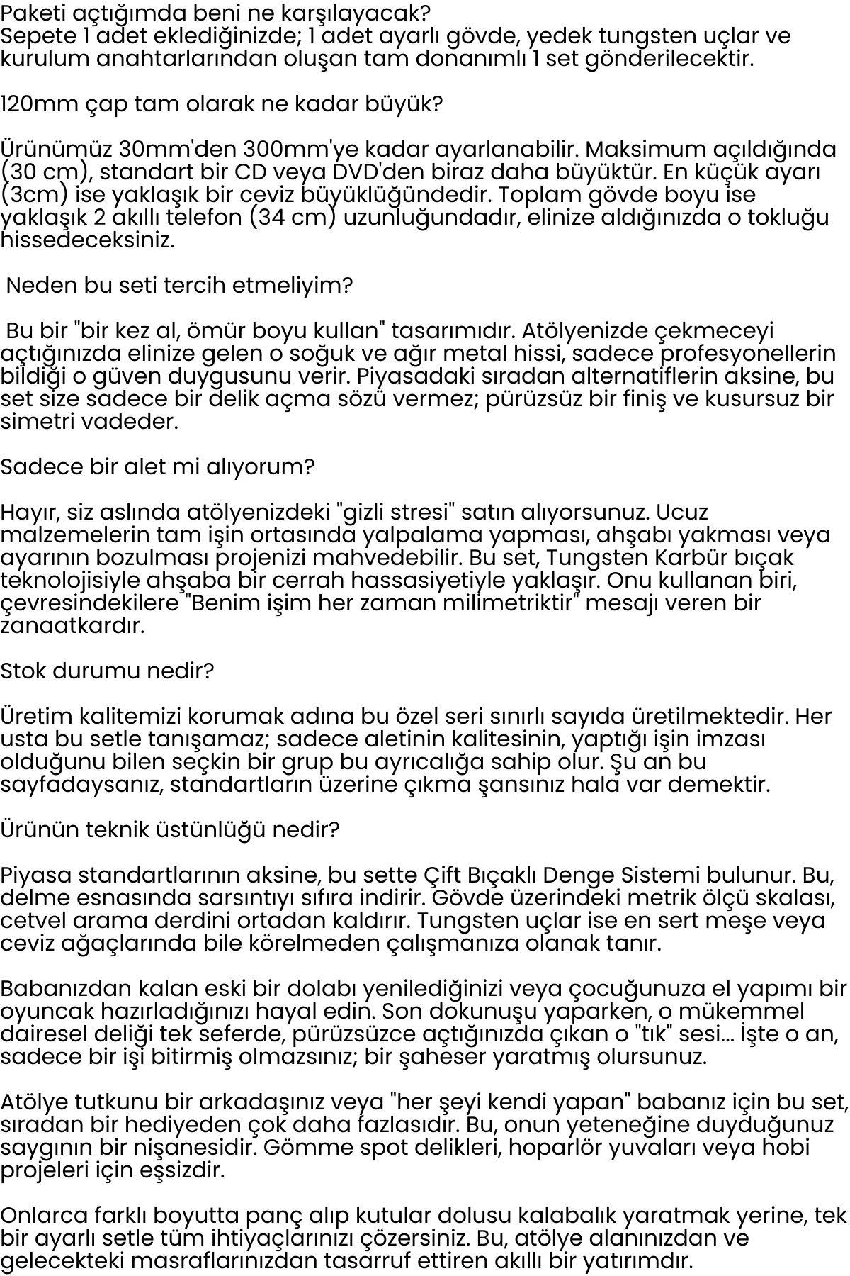 Profesyonel Ayarlı Daire Kesici Panç Seti (30-300mm) - Tungsten Çelik Uçlu Hassas Delme Seti 722606