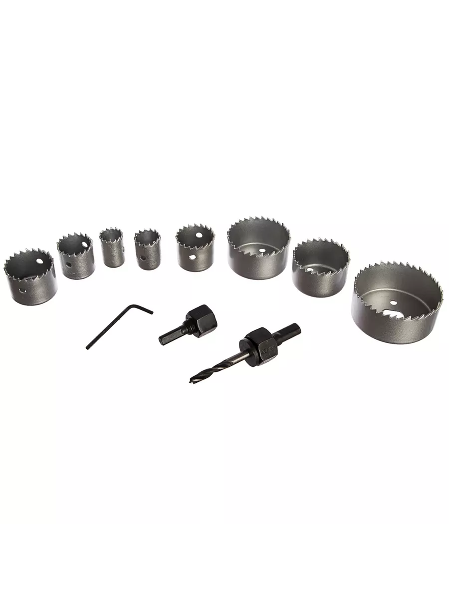 11 Parça Profesyonel Panç Buat Açma Seti - Ahşap ve Alçıpan Delme Testere Seti (19-64 mm) 722608