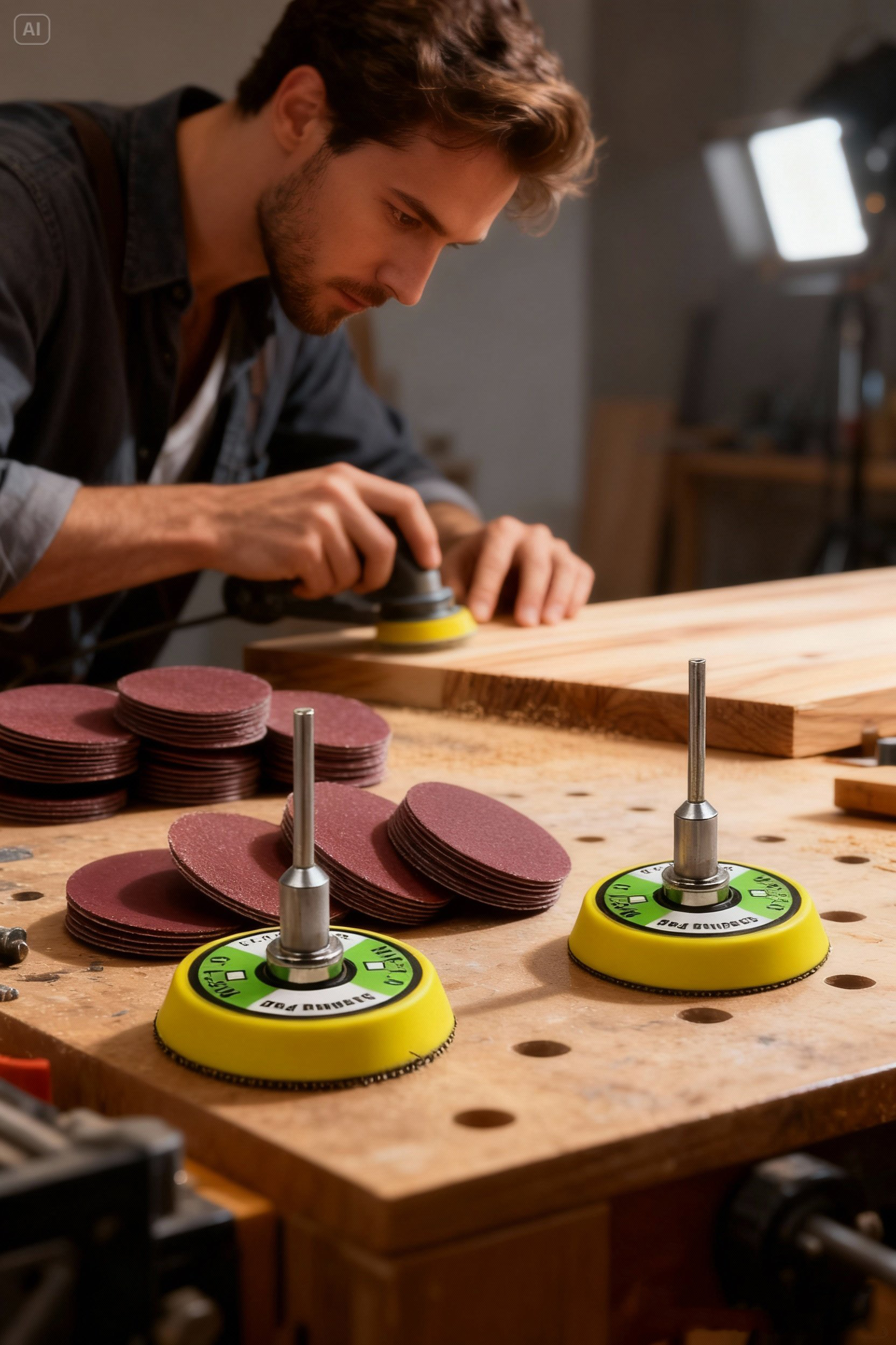 Pimli 50mm Cırt Zımpara Taban Seti 124 Parça Matkap ve Gravür Uyumlu Profesyonel Hobi Seti 722610