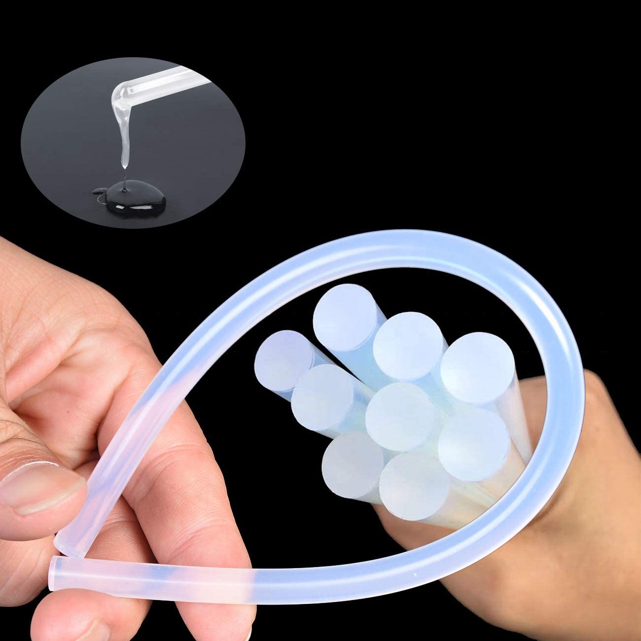 75'li Set: 7mm İnce Ultra-Şeffaf Profesyonel Sıcak Silikon – Kristal Berraklığında Güçlü Yapışkan  722612