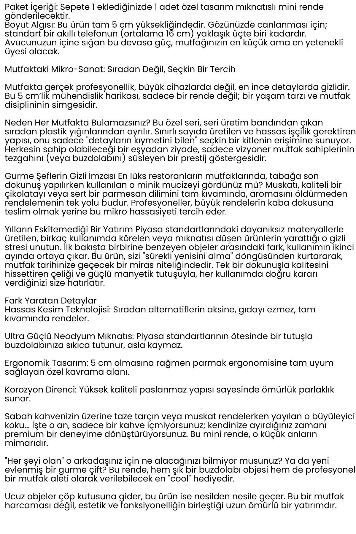 Mıknatıslı Mini Rende 5 cm – Paslanmaz Gurme Baharat Rendesi & Buzdolabı Magneti 722618