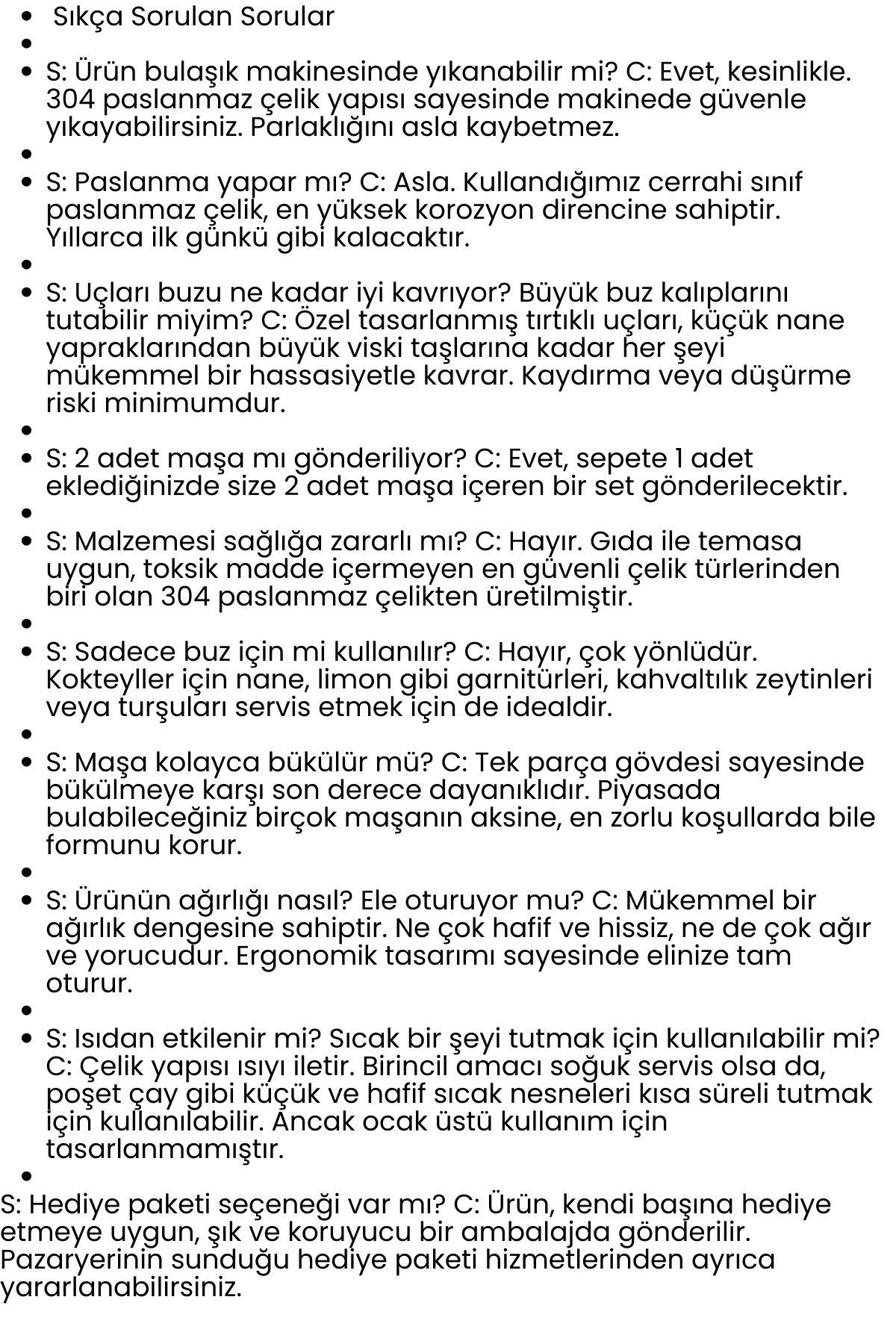 Profesyonel Bar Serisi 2'li Paslanmaz Çelik Buz Maşası Seti | Kokteyl & Sunum İçin Kaydırmaz Kavrama 722626
