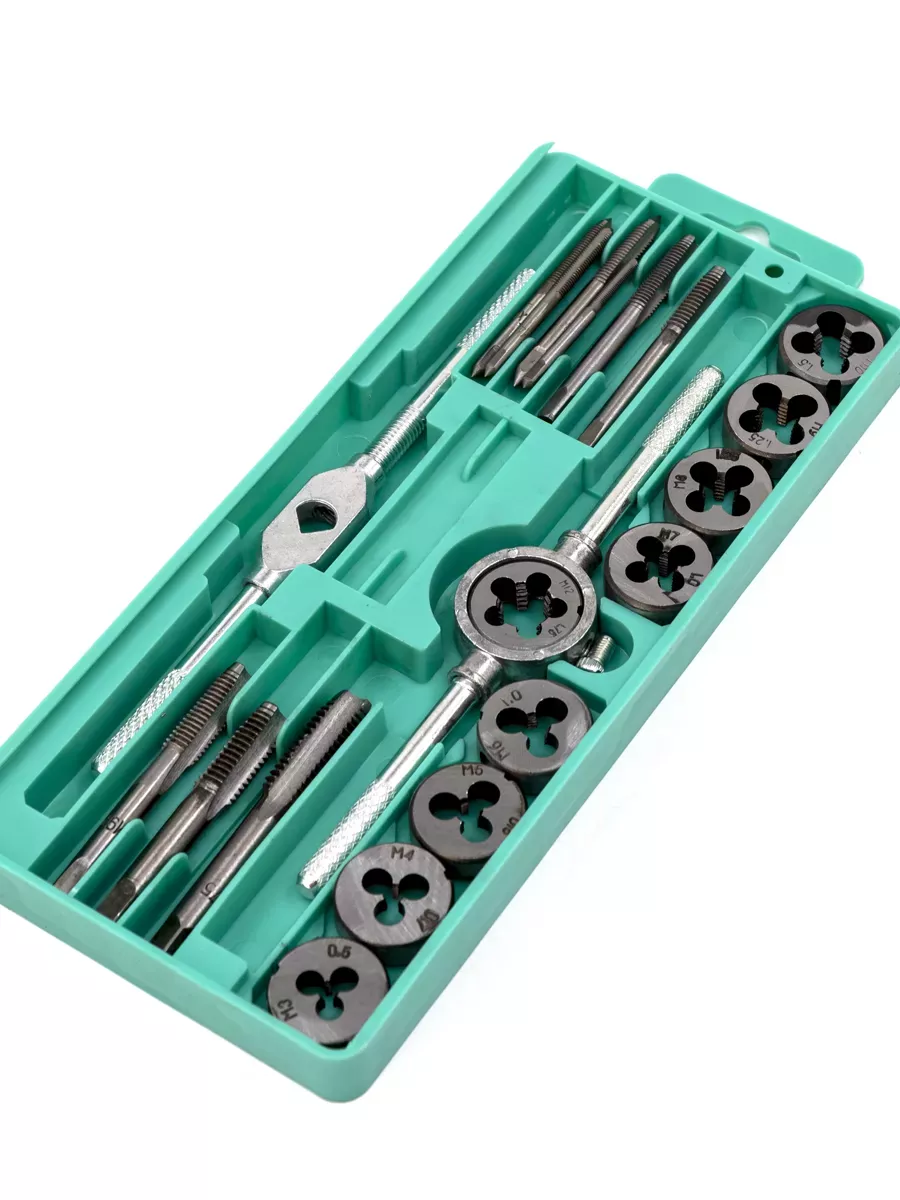 20 Parça Profesyonel Metrik Ters Kılavuz ve Pafta Seti M3-M12 - Hassas Diş Açma ve Onarım Takımı 722464
