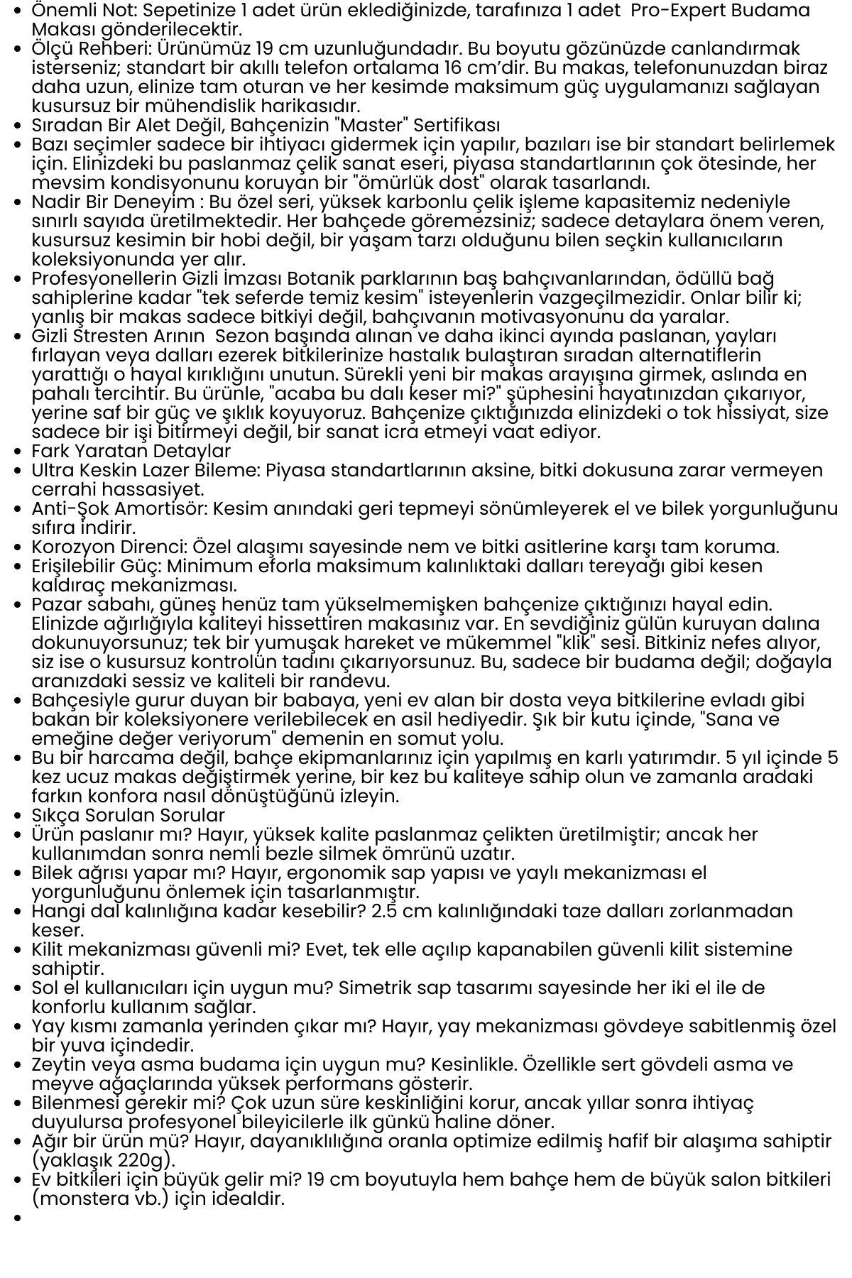 Paslanmaz Çelik Budama ve Bağ Makası – Ergonomik Titanyum Kaplama Profesyonel Bahçıvan Serisi 722634