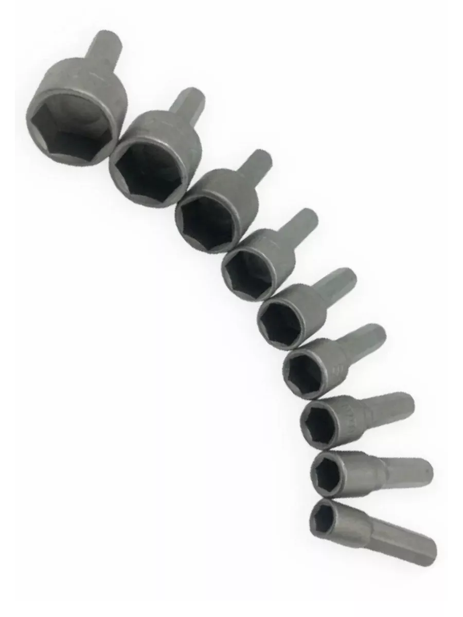 9 Parça Mıknatıslı Somun Sıkma Ucu Seti - Manyetik CR-V Çelik Matkap Ucu Adaptörü 722636