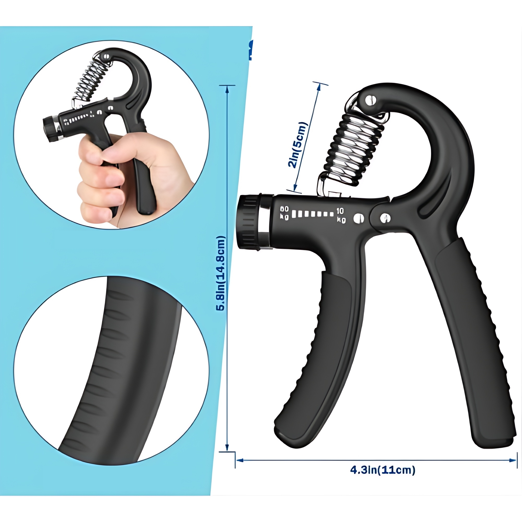 ProGrip Ayarlanabilir Profesyonel El Yayı 10-60 Kg | Paslanmaz Çelik Bilek Güçlendirici 722643