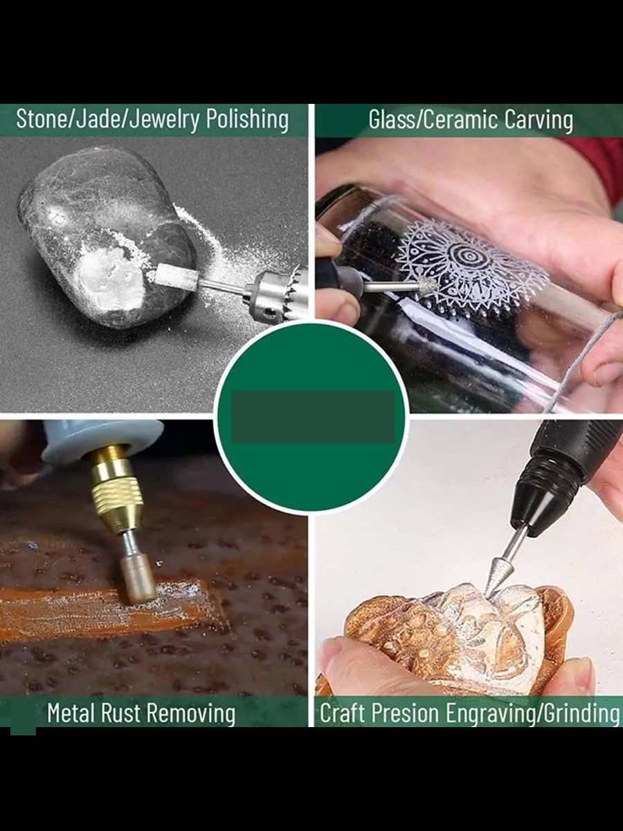 30 Parça Elmas Freze Ucu Seti - 3mm Şaft Profesyonel Gravür, Oyma ve Hassas Taşlama Seti 722639