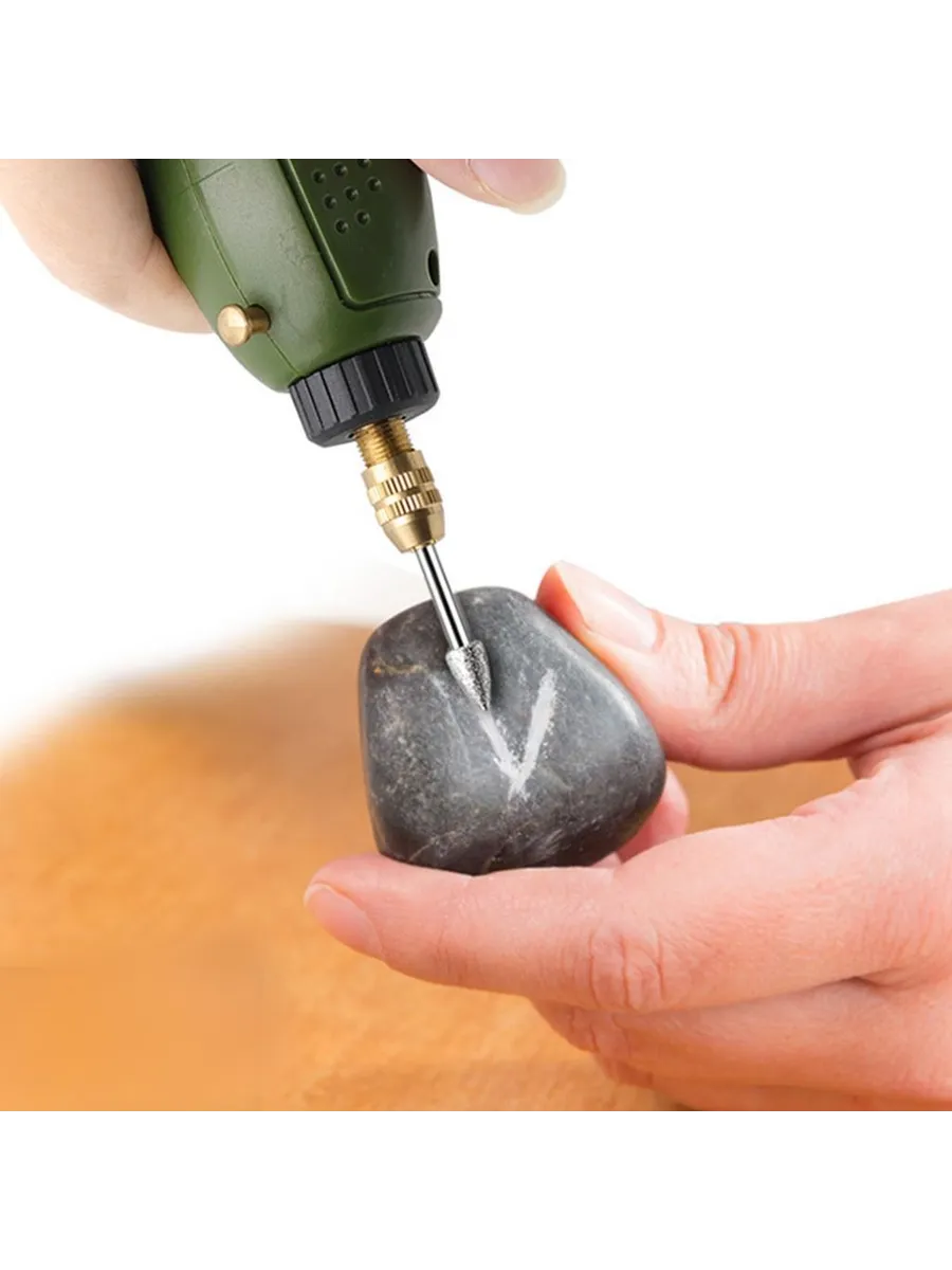 20 Parça Profesyonel Elmas Freze Ucu Seti - 3mm Şaft Gravür, Taş ve Cam İşleme Taşlama Seti 722641