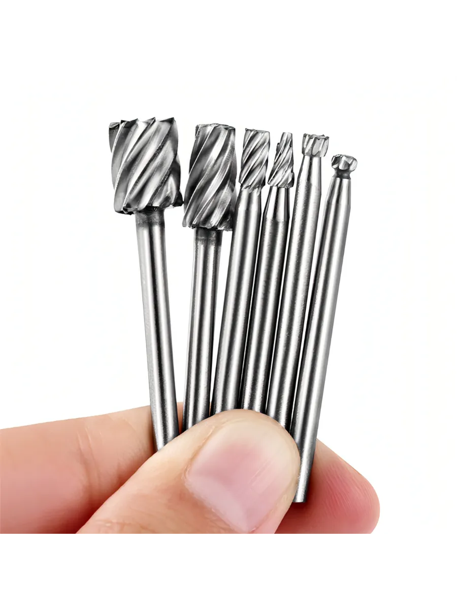 Premium 6’lı Karbür Gravür ve Taşlama Uç Seti – 3.17mm Şaft Profesyonel Oyma ve Aşındırma Seti 722640