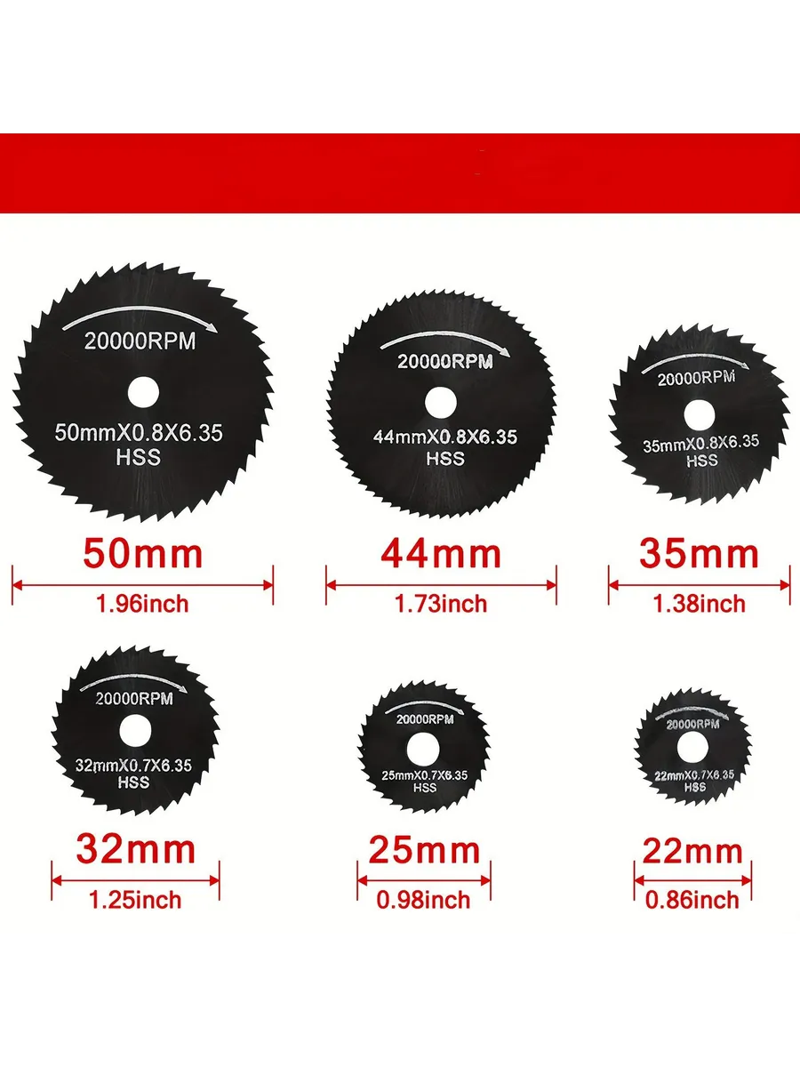 8'lı Karbür Çelik Mini Daire Testere Seti - HSS Döner Kesici Bıçak ve Mandren Takımı 722638