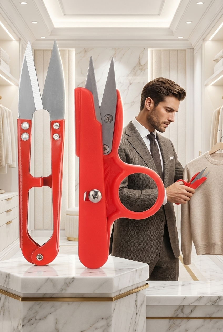 Premium 2’li Profesyonel İplik Tiftik Makası Seti - Çelik Hassas Nakış Snips 722648