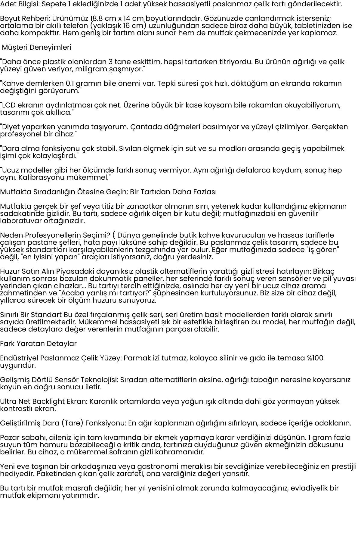 Dijital Hassas Mutfak Tartısı 10kg/1g - Paslanmaz Çelik Profesyonel Kuyumcu ve Diyet Terazisi 722655