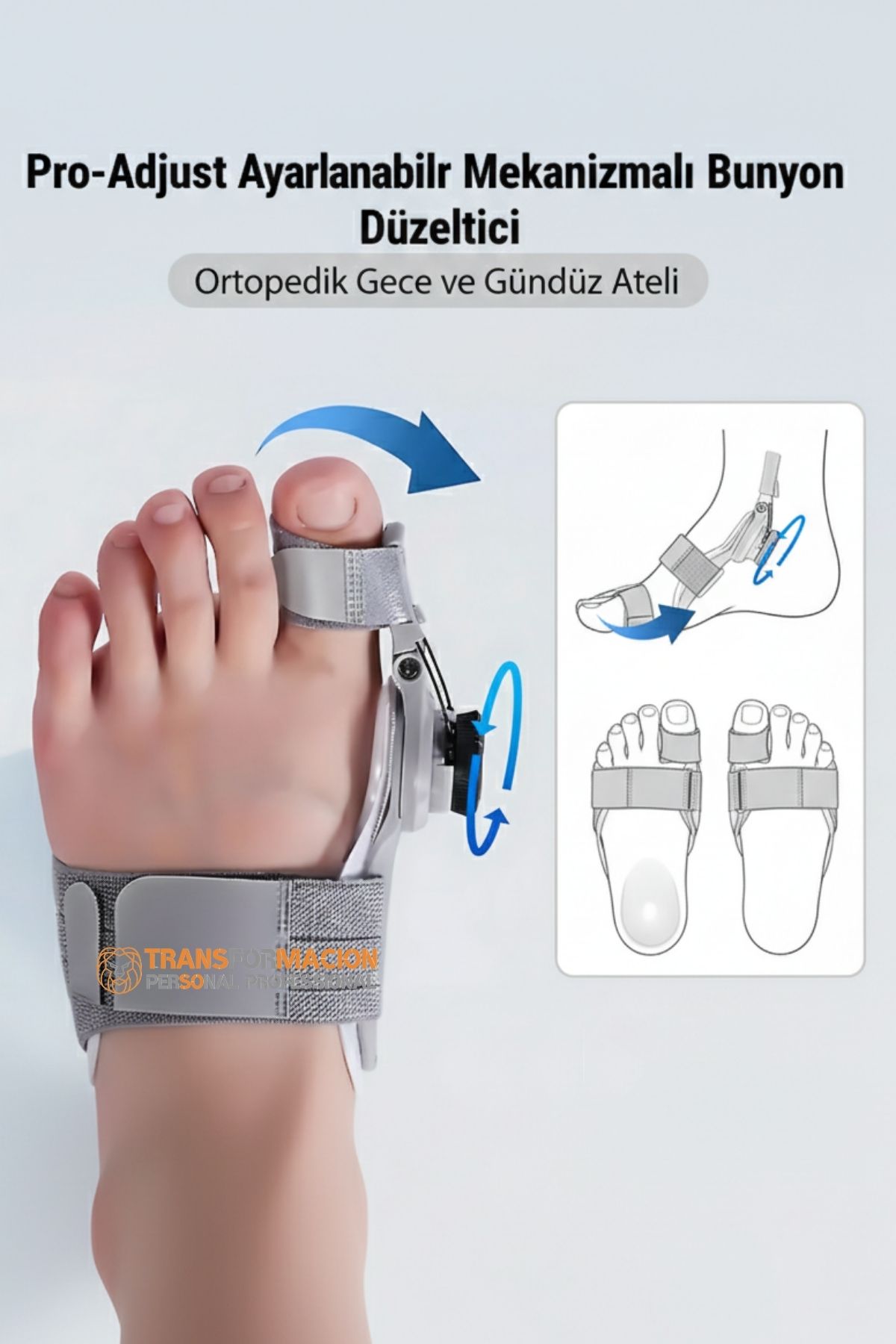 Pro-Adjust Ayarlanabilir Mekanizmalı Bunyo n Düzeltici - Ortopedik Gece ve Gündüz Ateli 722657