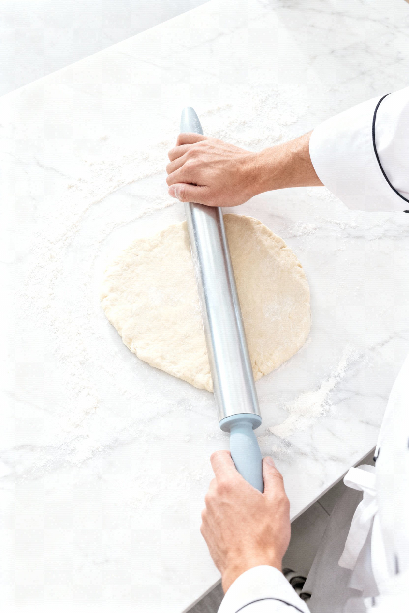 Çelik Merdane - Profesyonel Hamur Açma Merdanesi - 304 Paslanmaz Çelik Mutfak Merdanesi 722659