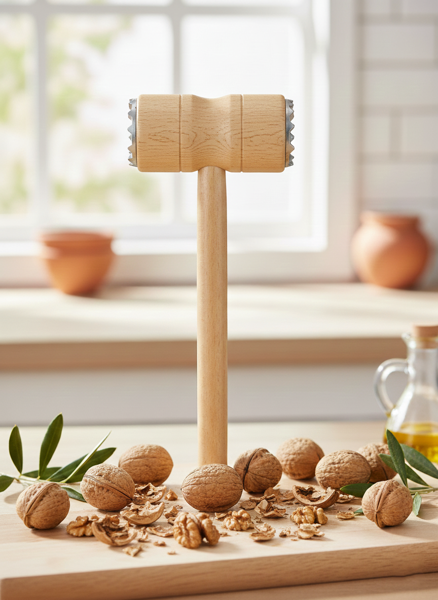 Ahşap Saplı Profesyonel Et Dövücü, Zeytin ve Ceviz Kırıcı Çekiç 722660