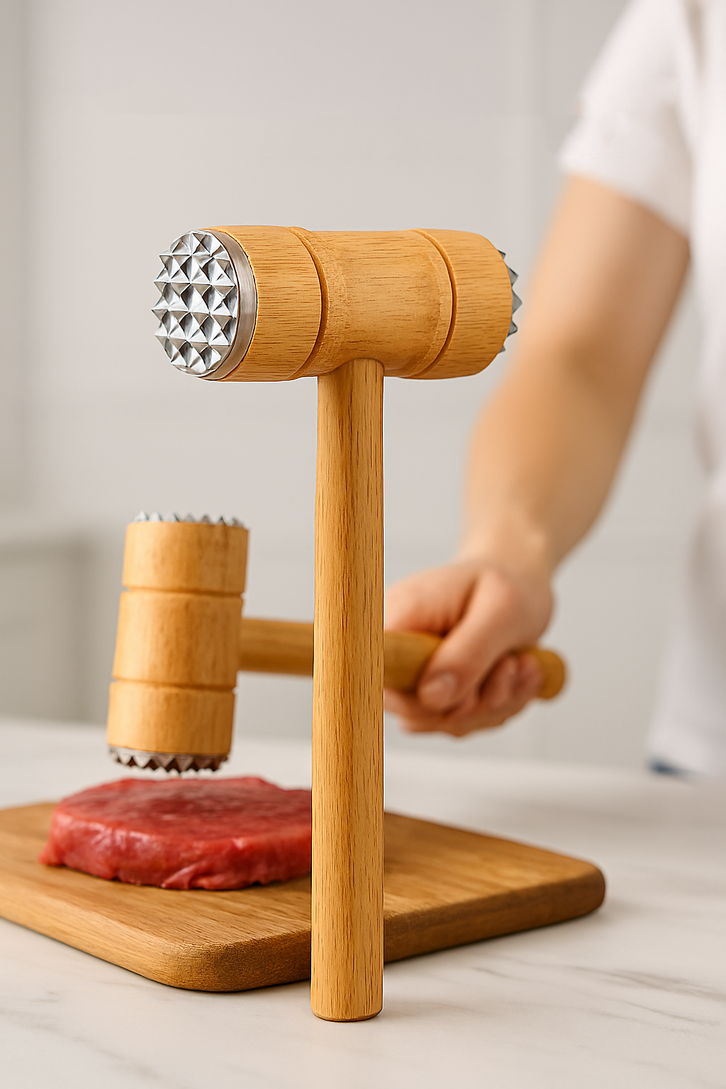 Ahşap Saplı Profesyonel Et Dövücü, Zeytin ve Ceviz Kırıcı Çekiç 722660