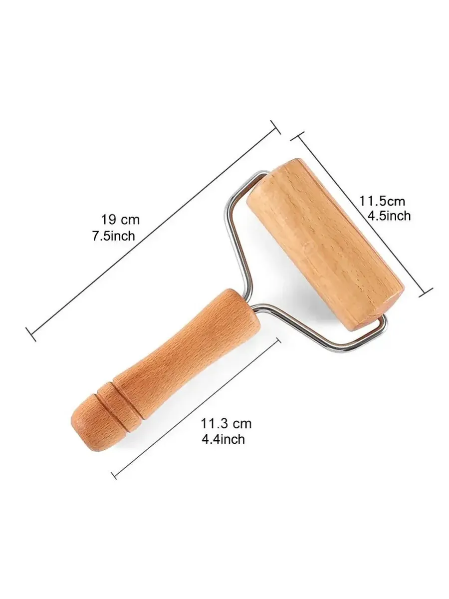 Pizza Merdanesi - Profesyonel Ahşap Saplı  Hamur Açma Merdanesi - 722661