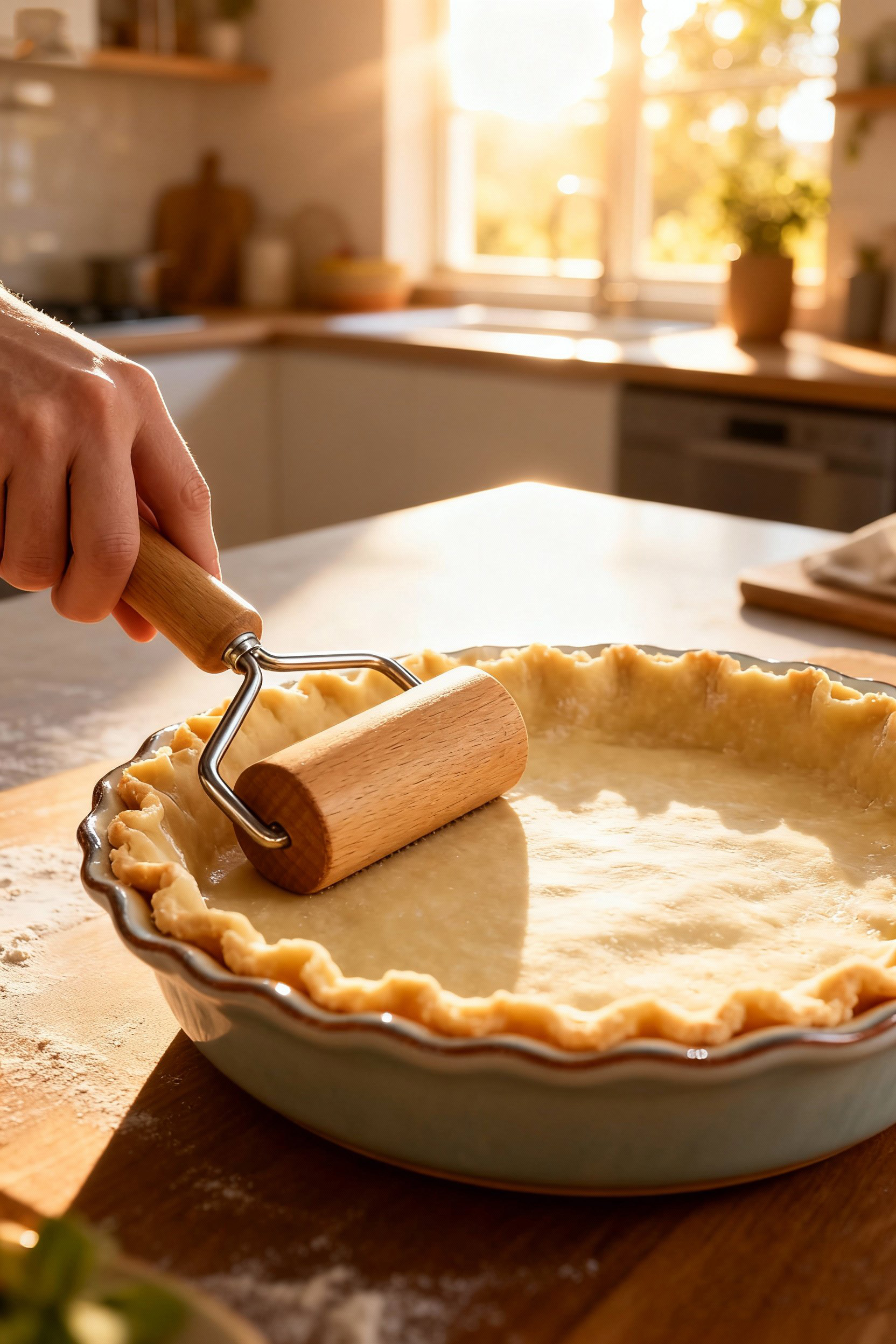 Pizza Merdanesi - Profesyonel Ahşap Saplı  Hamur Açma Merdanesi - 722661