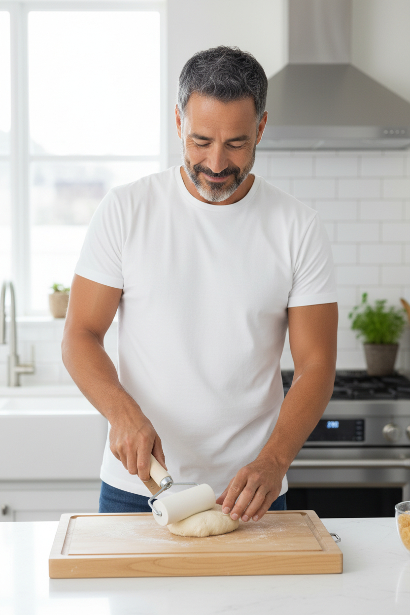 Pizza Merdanesi - Profesyonel Ahşap Saplı  Hamur Açma Merdanesi - 722661