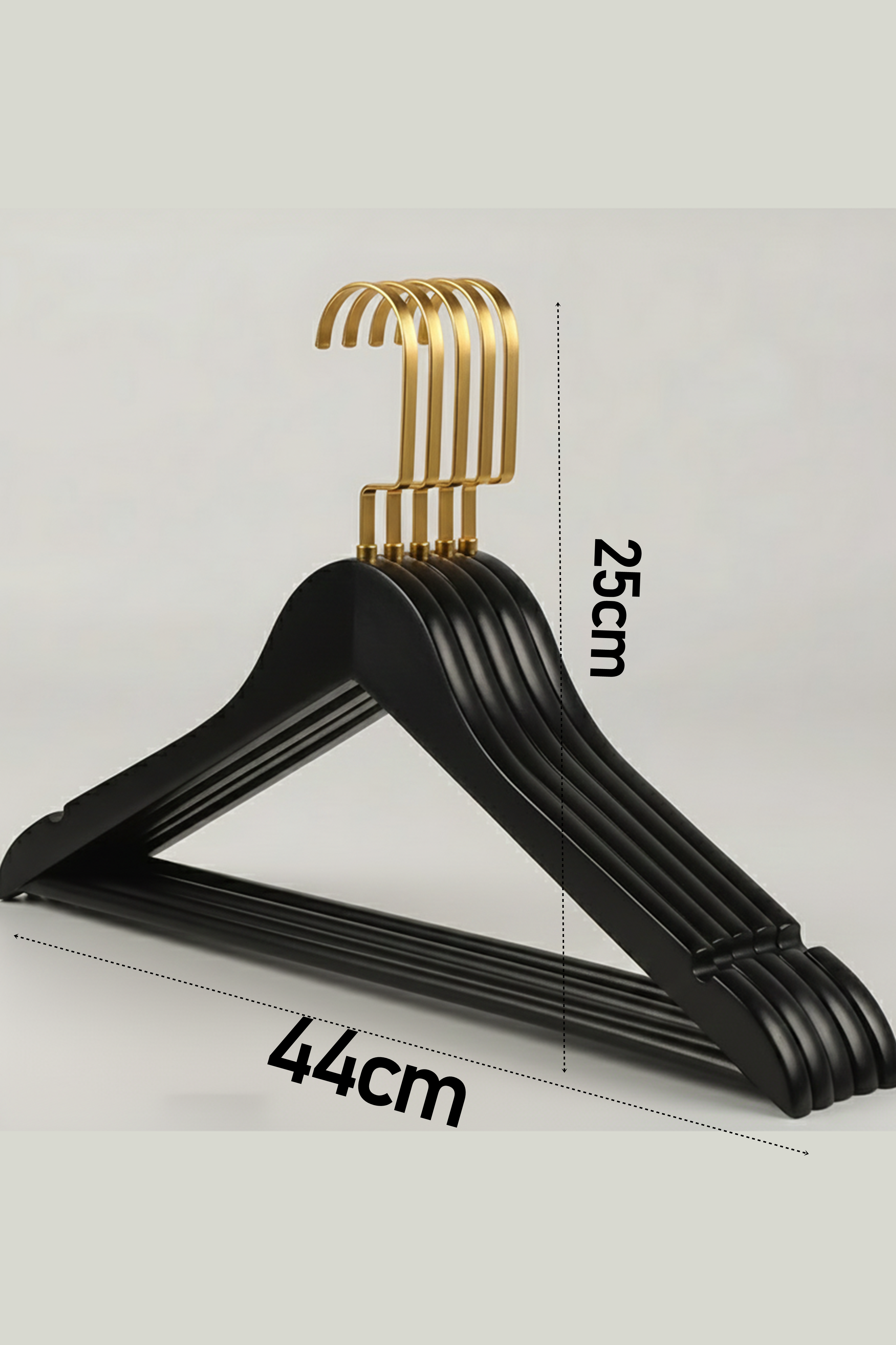 LasVegas Ahşap Elbise Askısı - 6'lı Set, Lüks Amerikan Kancalı Gardırop Düzenleyici 722663