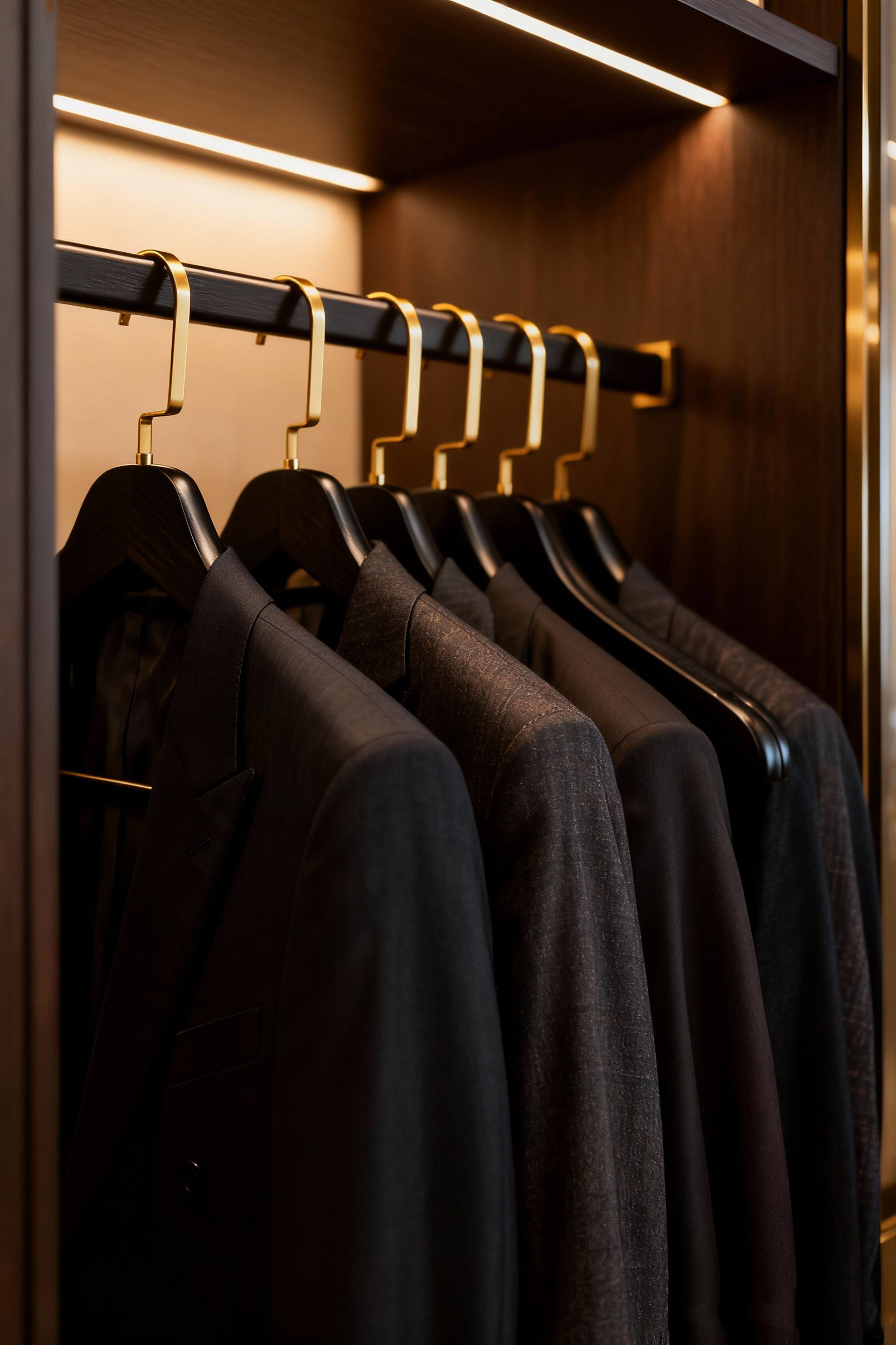 LasVegas Ahşap Elbise Askısı - 6'lı Set, Lüks Amerikan Kancalı Gardırop Düzenleyici 722663