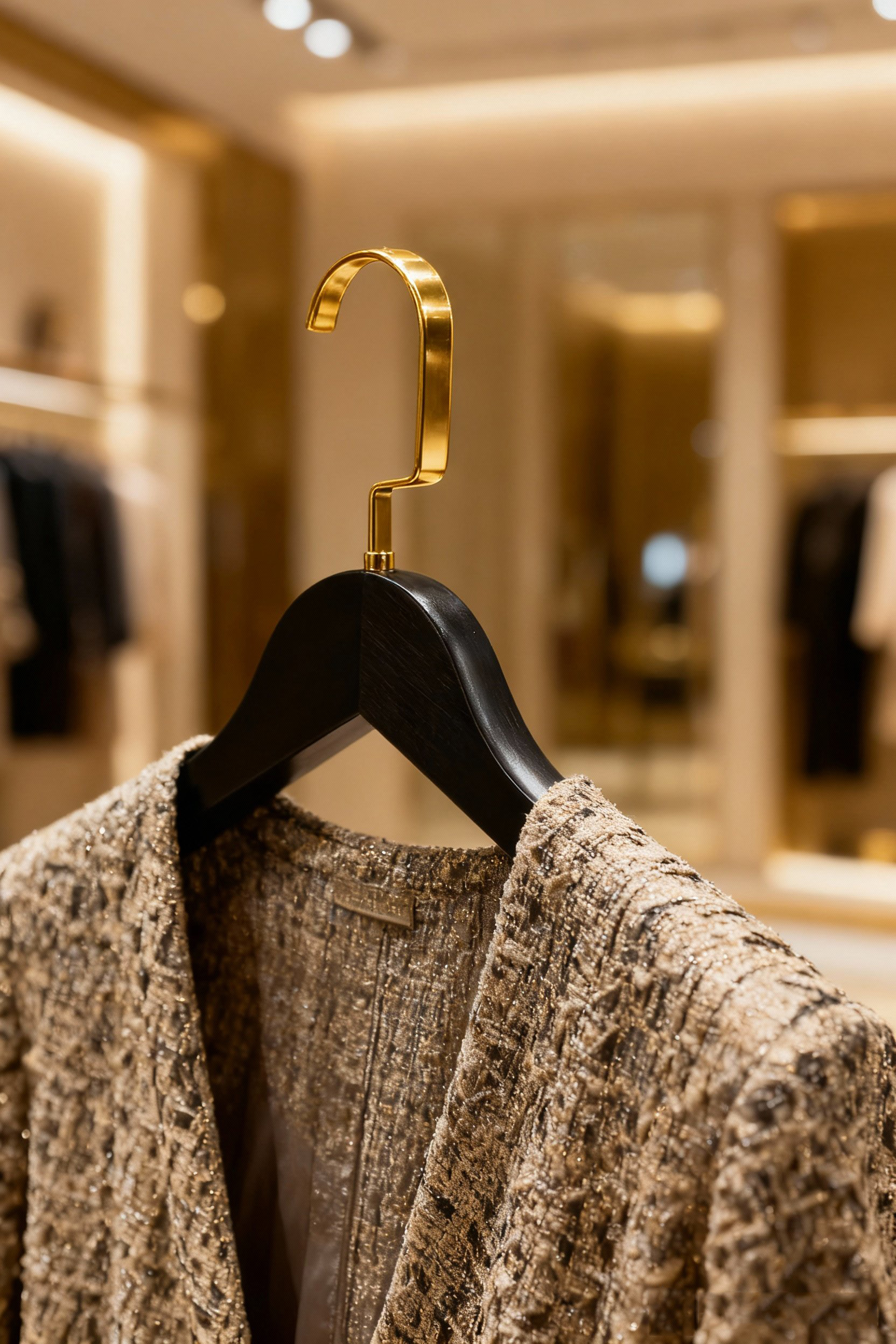 LasVegas Ahşap Elbise Askısı - 6'lı Set, Lüks Amerikan Kancalı Gardırop Düzenleyici 722663