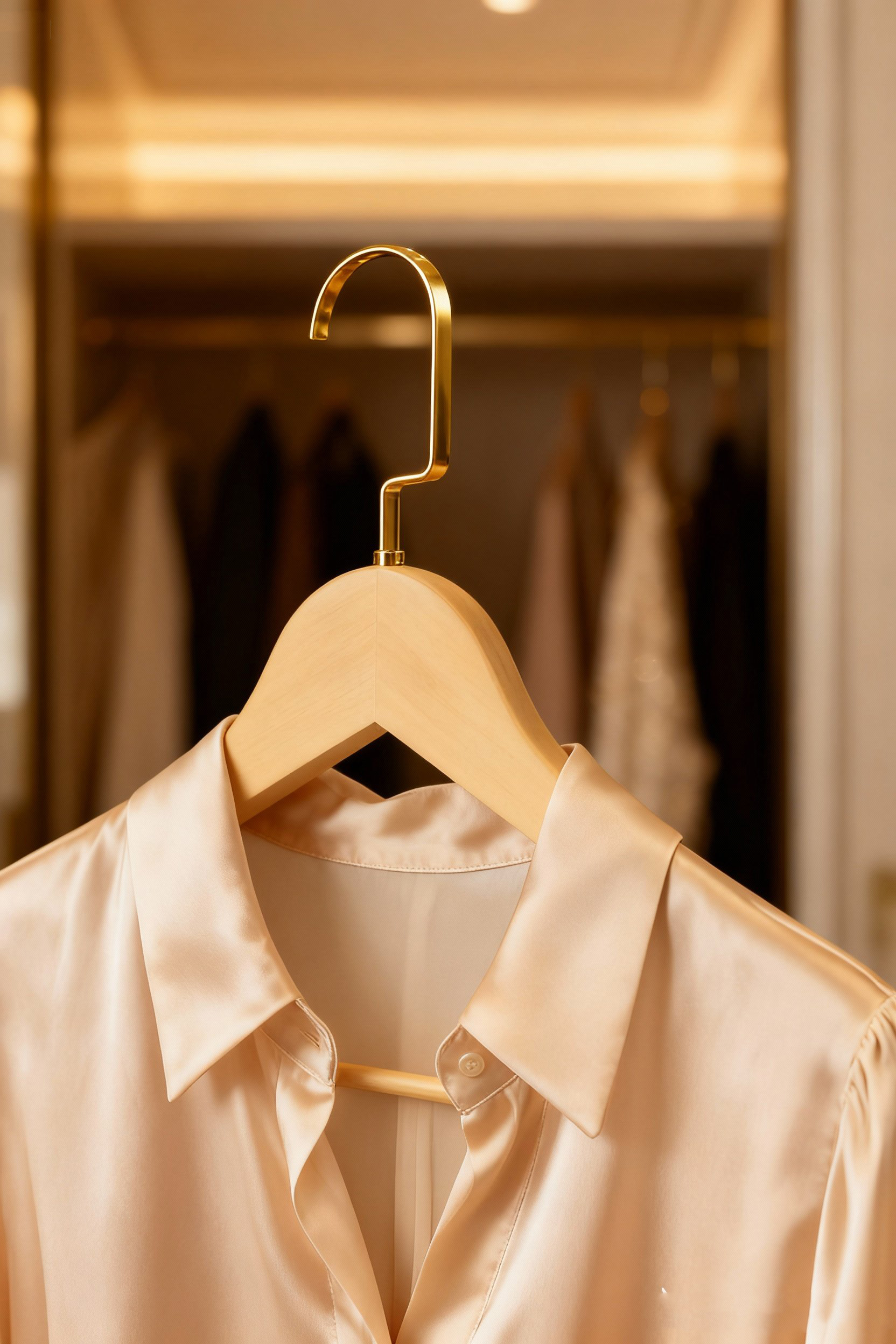 LasVegas Ahşap Elbise Askısı - 6'lı Set, Lüks Amerikan Kancalı Gardırop Düzenleyici 722664