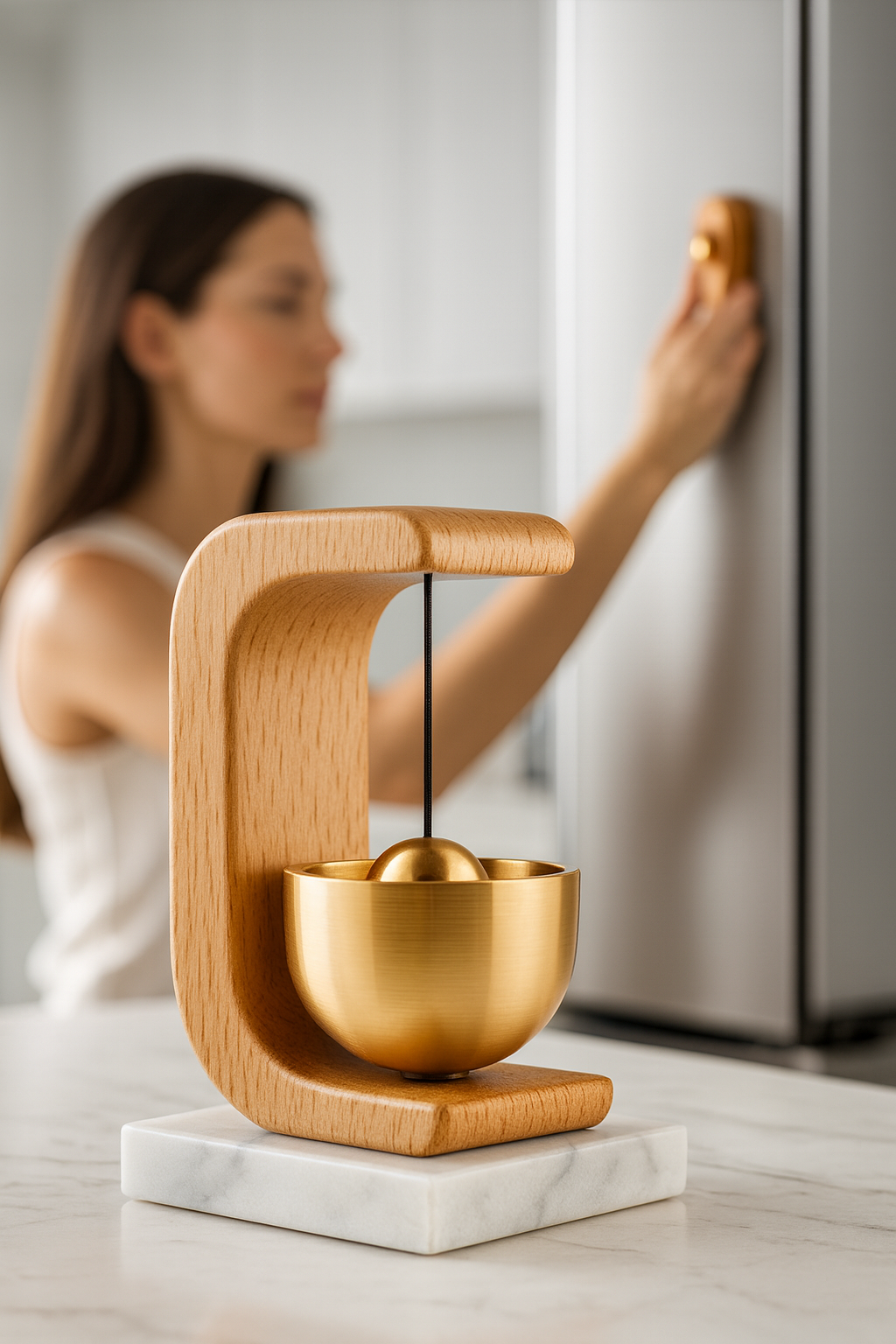 Ahşap Kapı Çanı - Deprem Zili - Dekoratif Zil -Japon Rüzgar Çanı  Yapışkanlı ve Mıknatıslı 722666